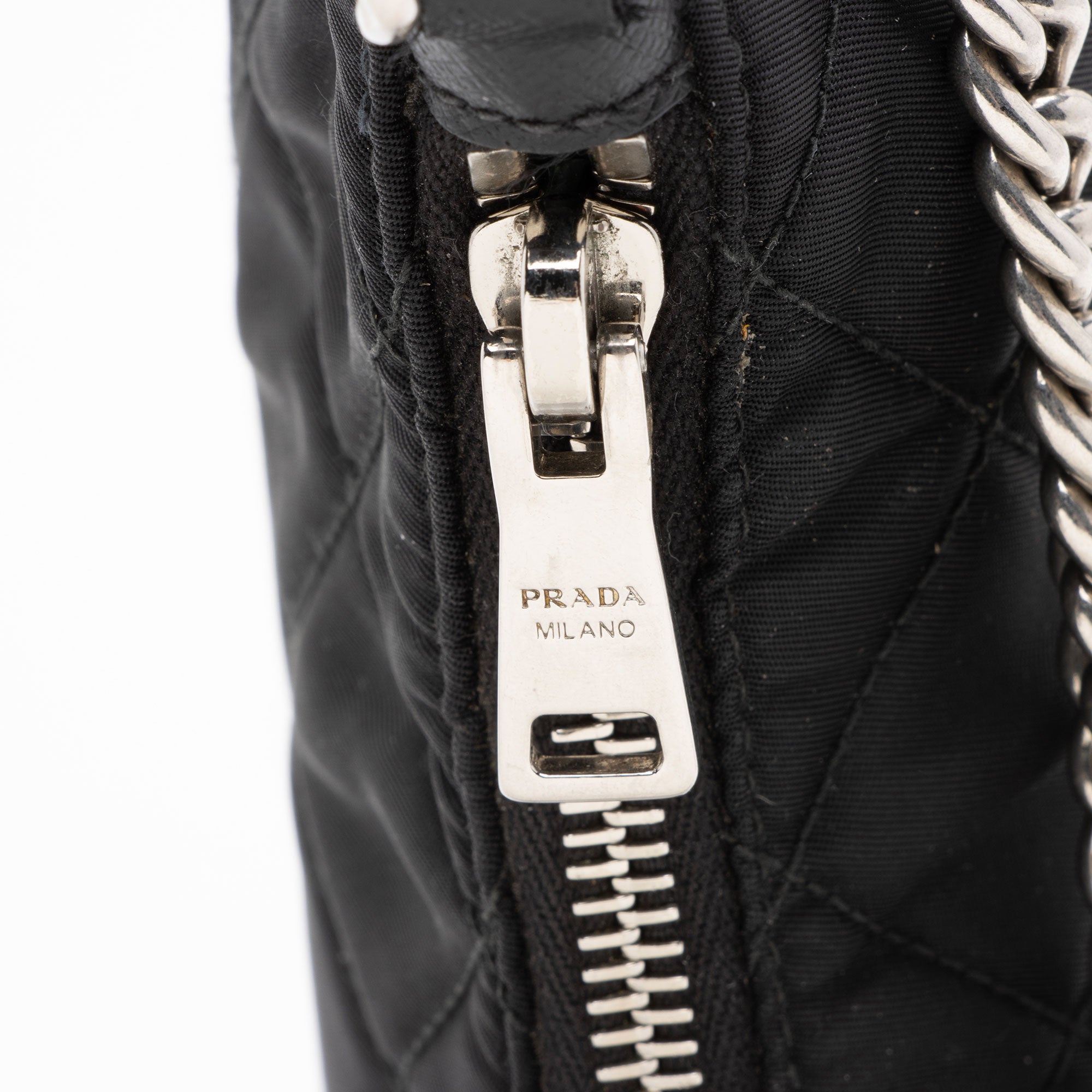 Prada Quilted Tessuto Impuntu Hobo
