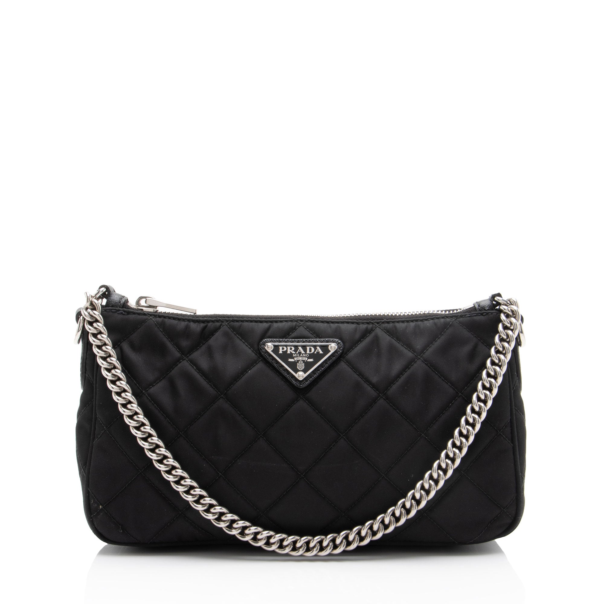 Prada Quilted Tessuto Impuntu Hobo