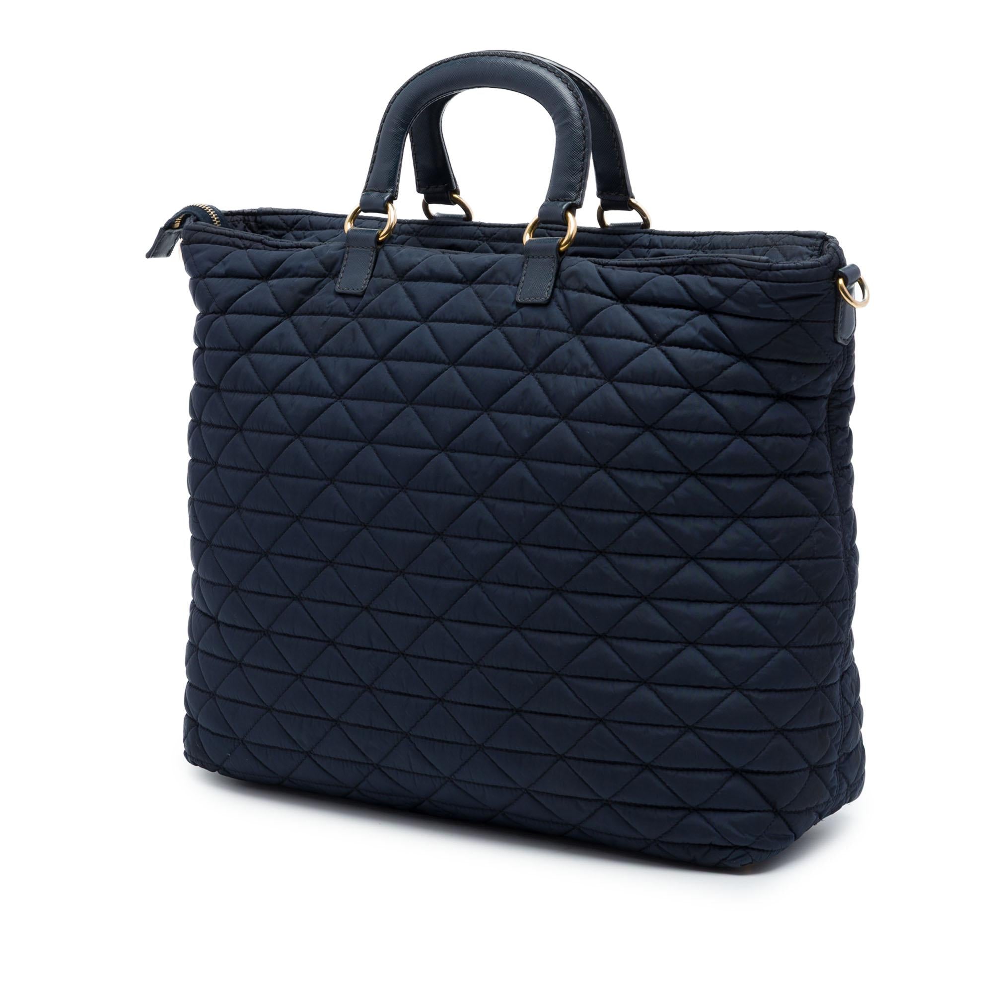 Prada Quilted Tessuto Padded Satchel