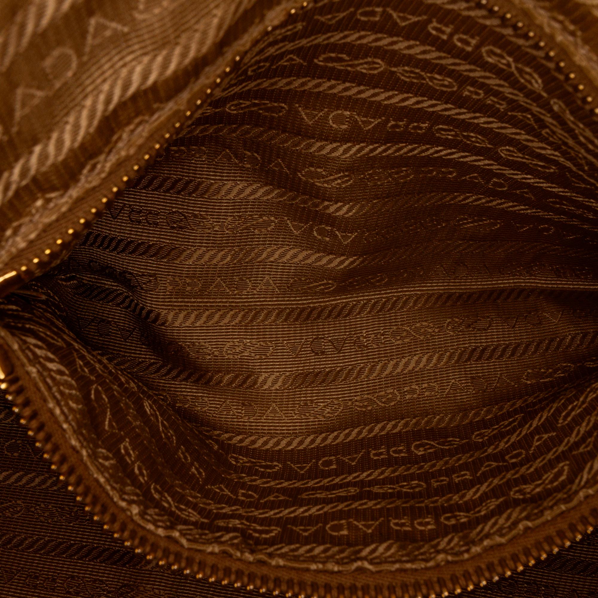 Prada Racer Perforated Leather Shoulder Bag (SHG-nkEDYs)