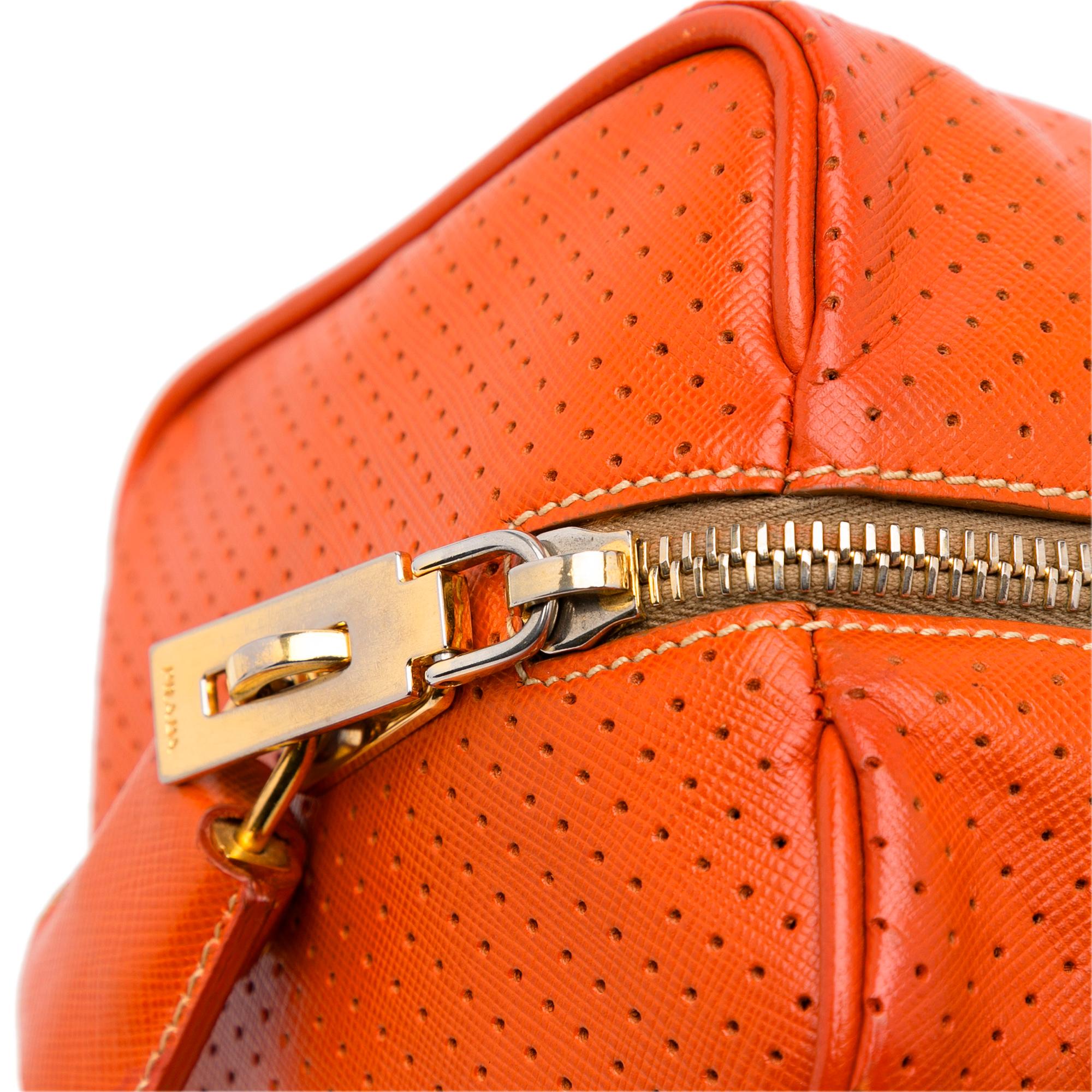 Prada Racer Perforated Leather Shoulder Bag (SHG-nkEDYs)