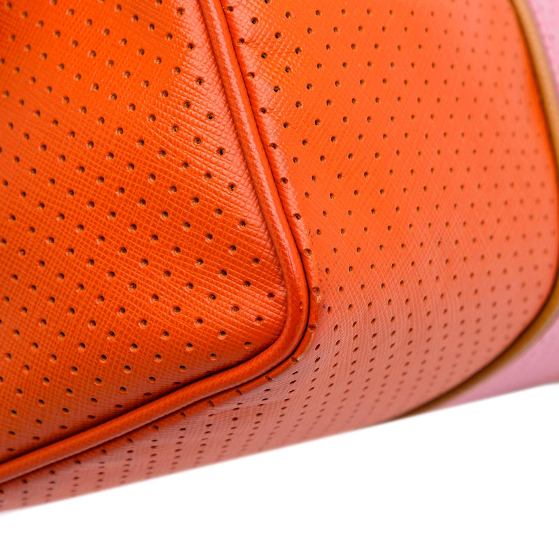 Prada Racer Perforated Leather Shoulder Bag (SHG-nkEDYs)