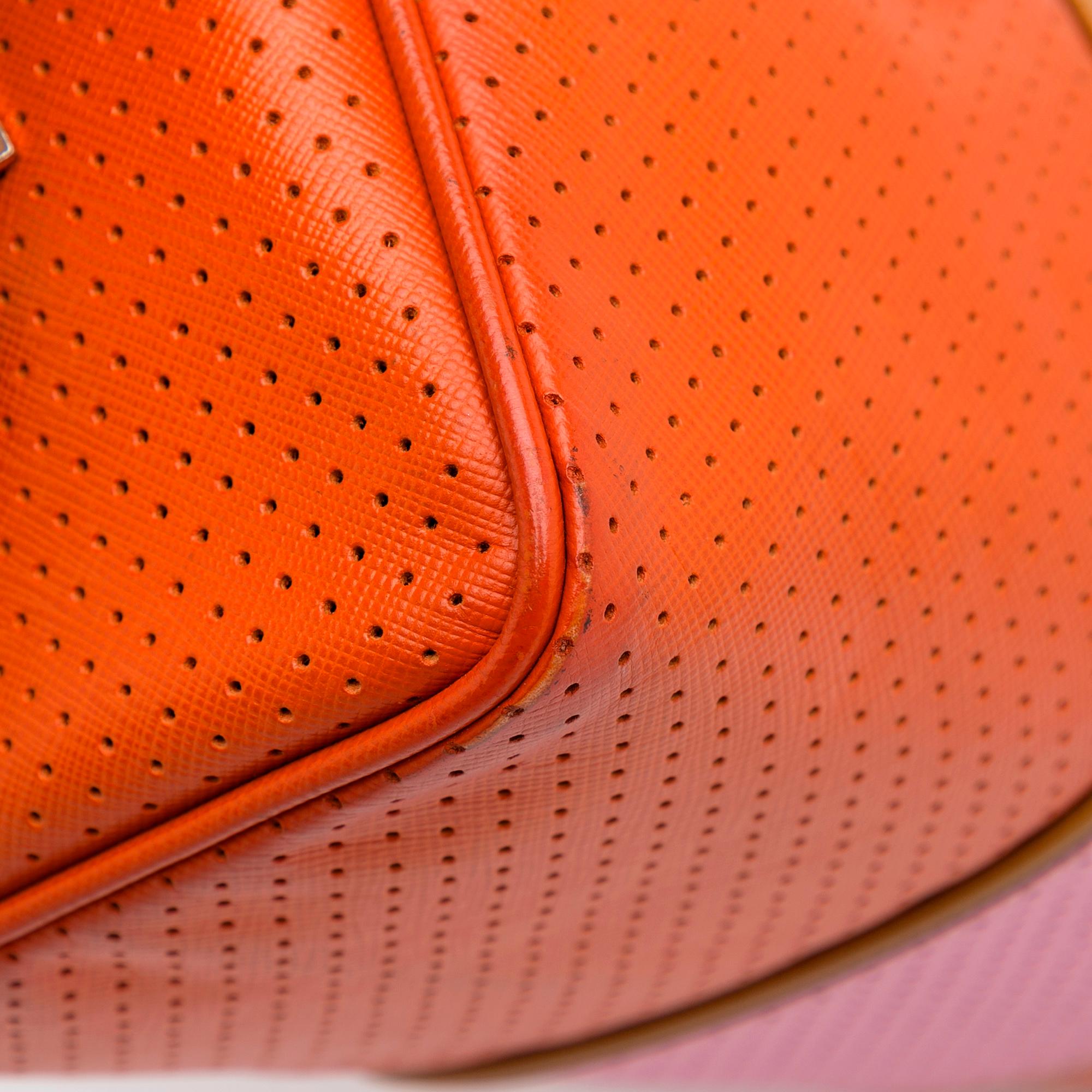 Prada Racer Perforated Leather Shoulder Bag (SHG-nkEDYs)