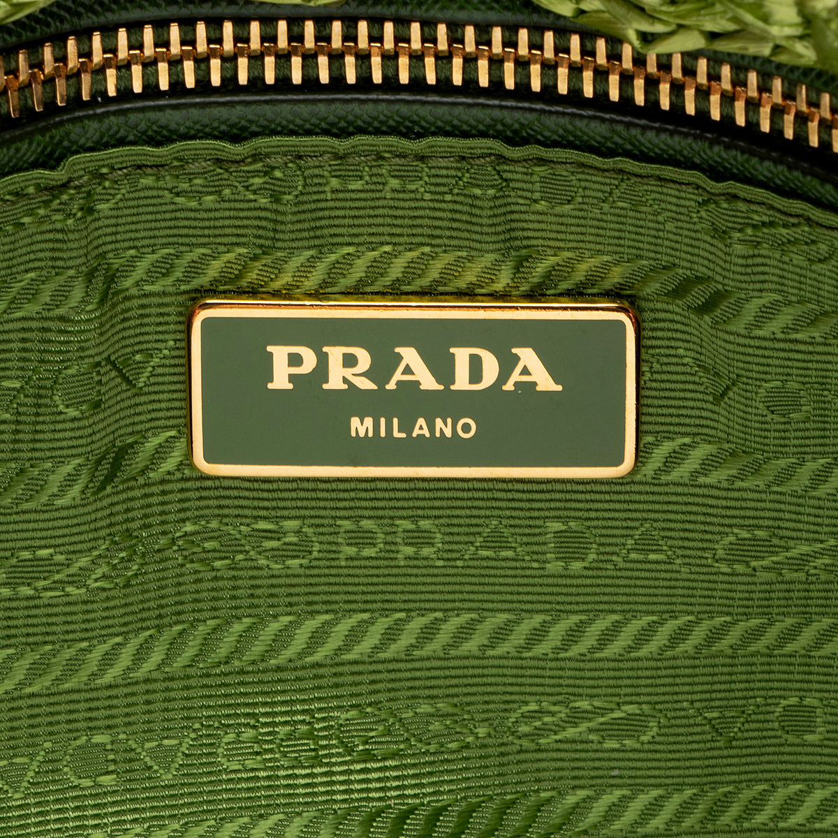 Prada Raffia Crochet Small Tote