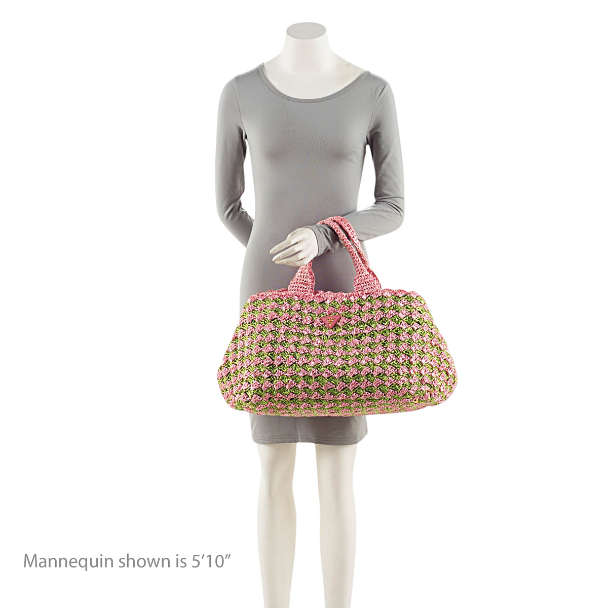 Prada Raffia Crochet Small Tote