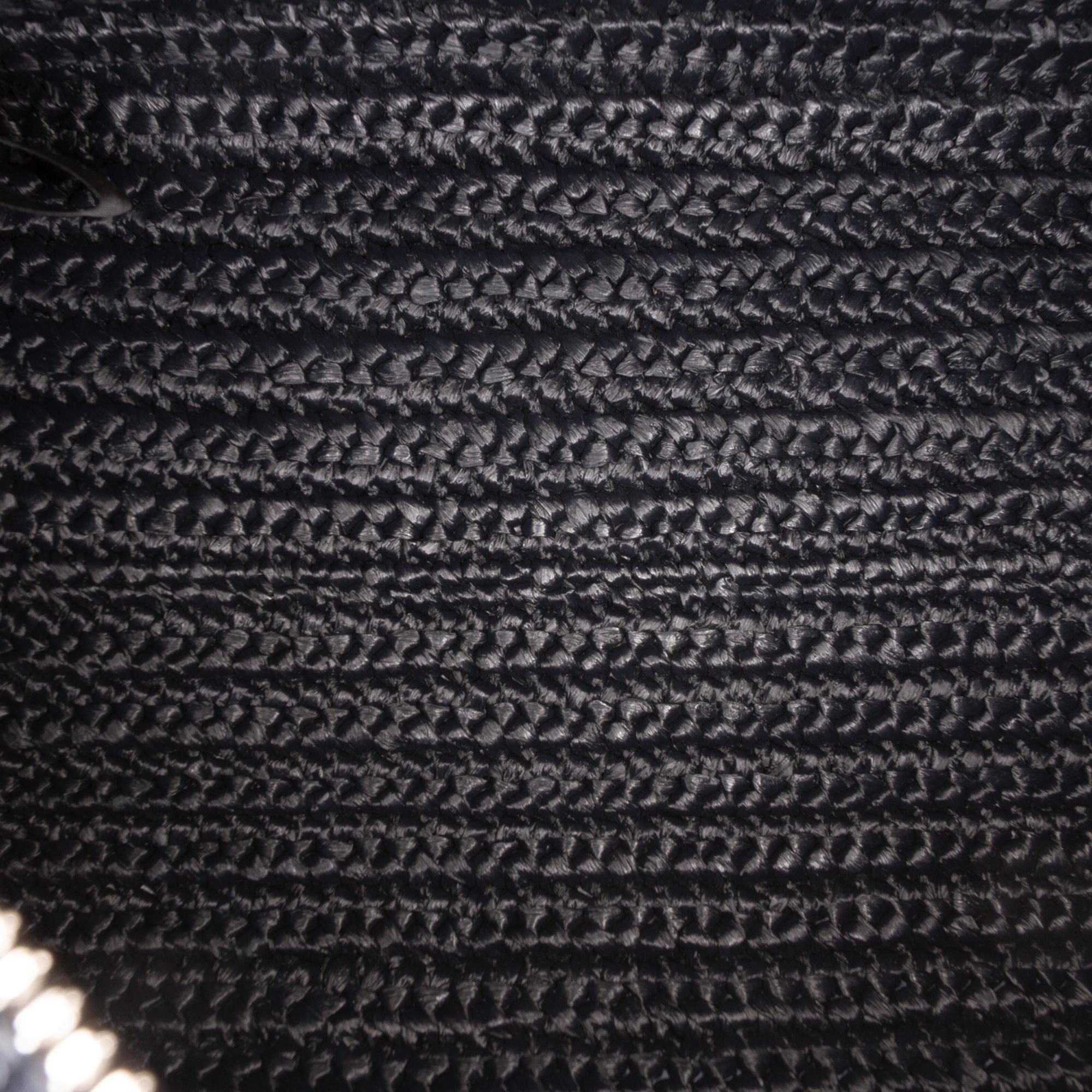 Prada Raffia Effect Crochet Crossbody