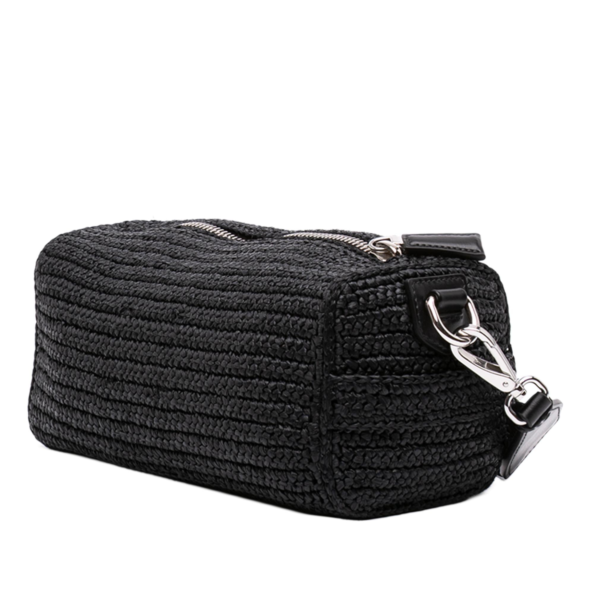 Prada Raffia Effect Crochet Crossbody