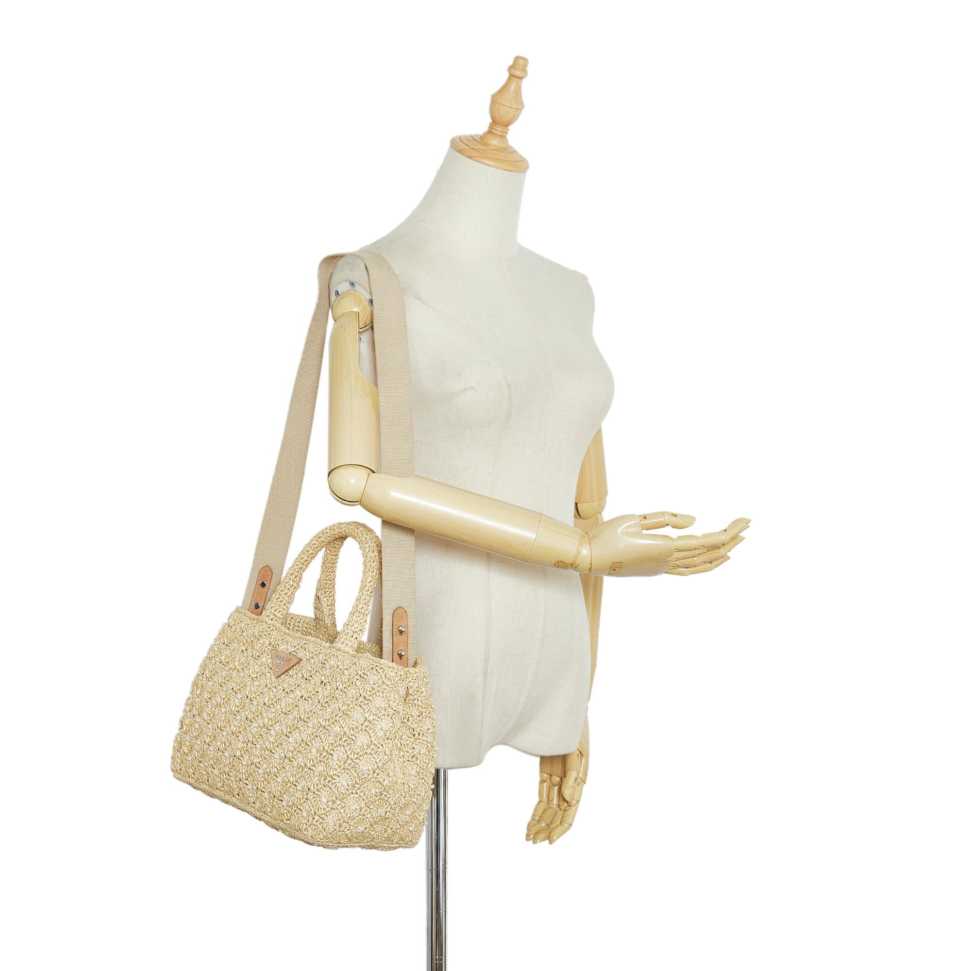 Prada Raffia Satchel (SHG-mfUBGp)