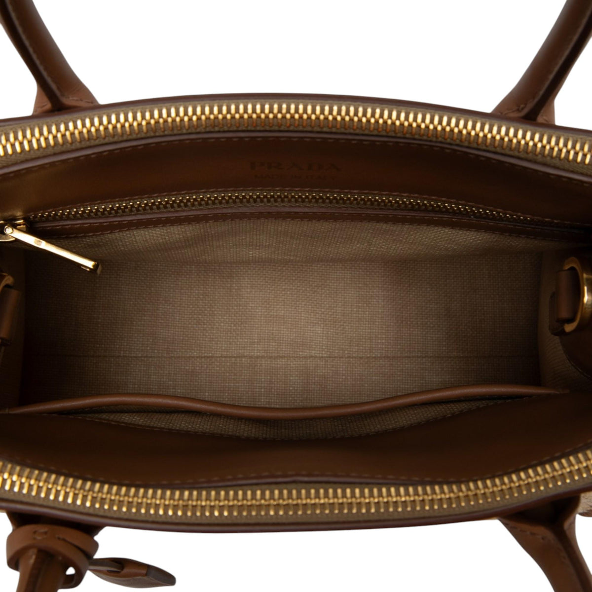 Prada Raffia and City Calf Whipstitch Paradigme Satchel