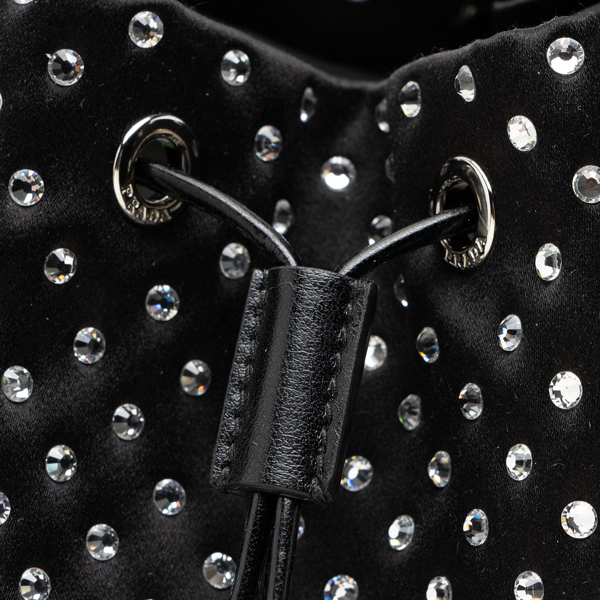 Prada Re-Nylon Crystal Embellished Drawstring Pouch