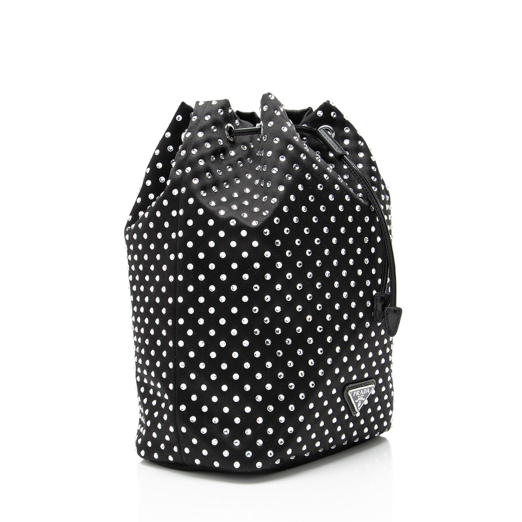 Prada Re-Nylon Crystal Embellished Drawstring Pouch