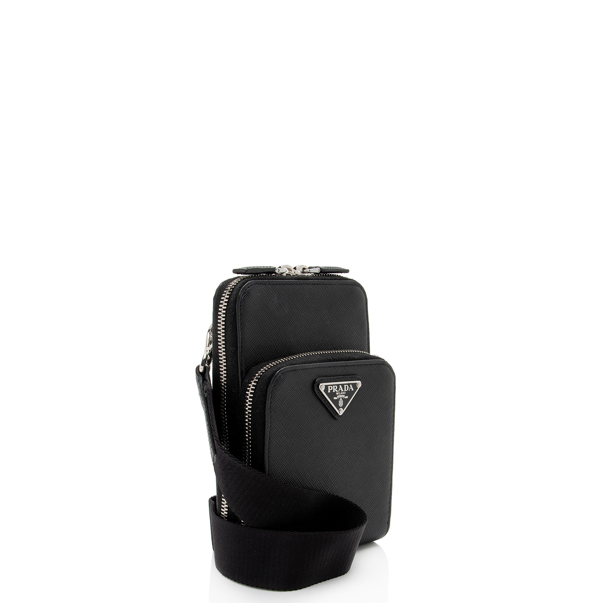 Prada Re-Nylon Saffiano Phone Crossbody (SHF-aL0vSx)