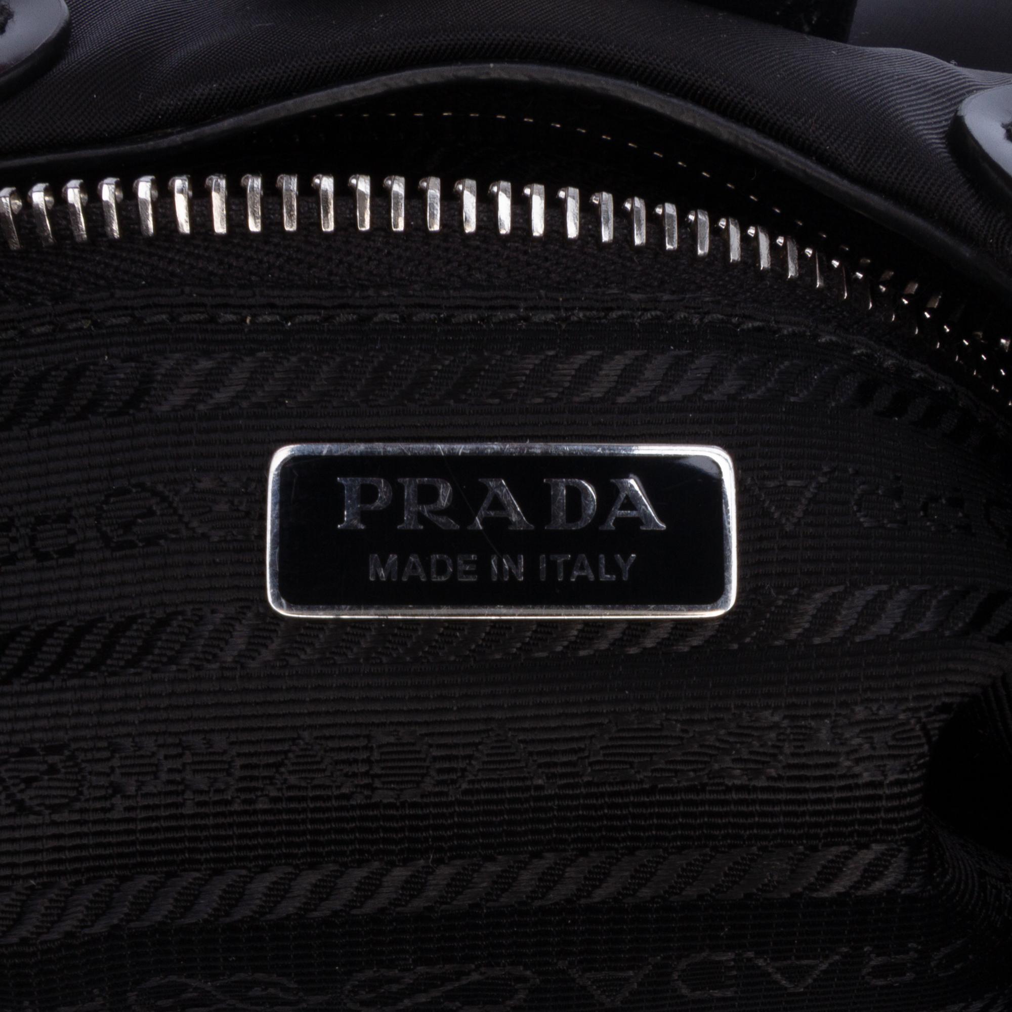 Prada Re Nylon and Shiny Calfskin Re Edition 2002 Moon Satchel