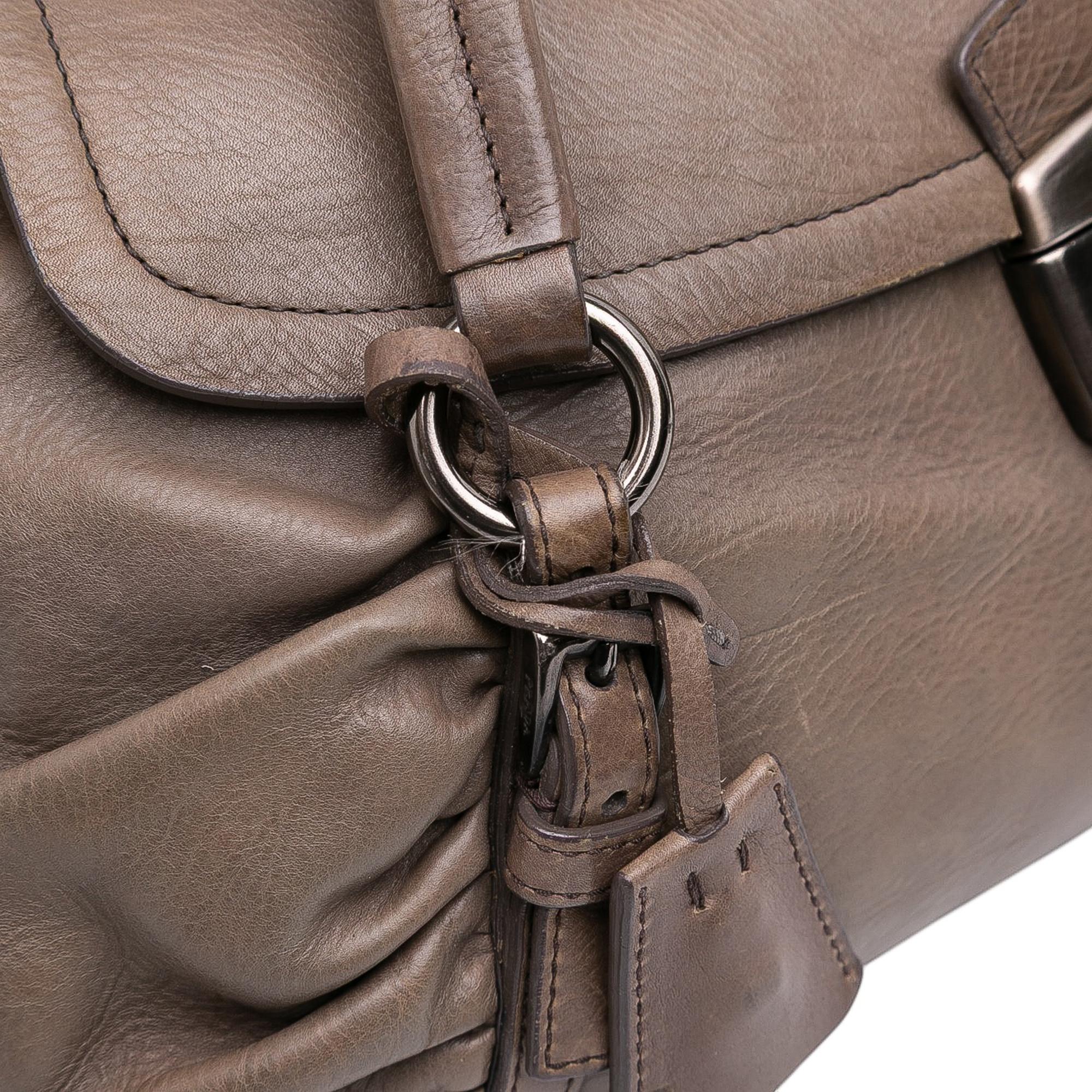 Prada Royal Calf Pushlock Shoulder Bag