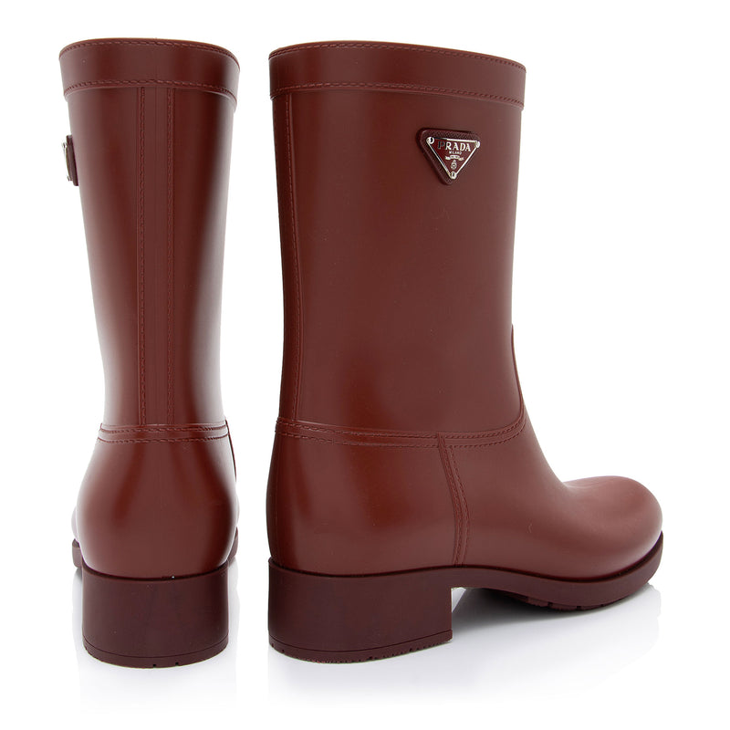 Prada Rubber Sport Mid-Calf Rain Boots - Size 8 / 38 (SHF-4uVhGo) – LuxeDH