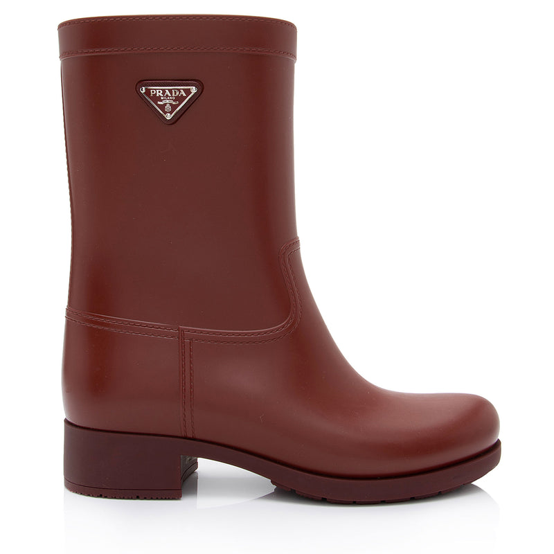 Prada Rubber Sport Mid-Calf Rain Boots - Size 8 / 38 (SHF-4uVhGo) – LuxeDH