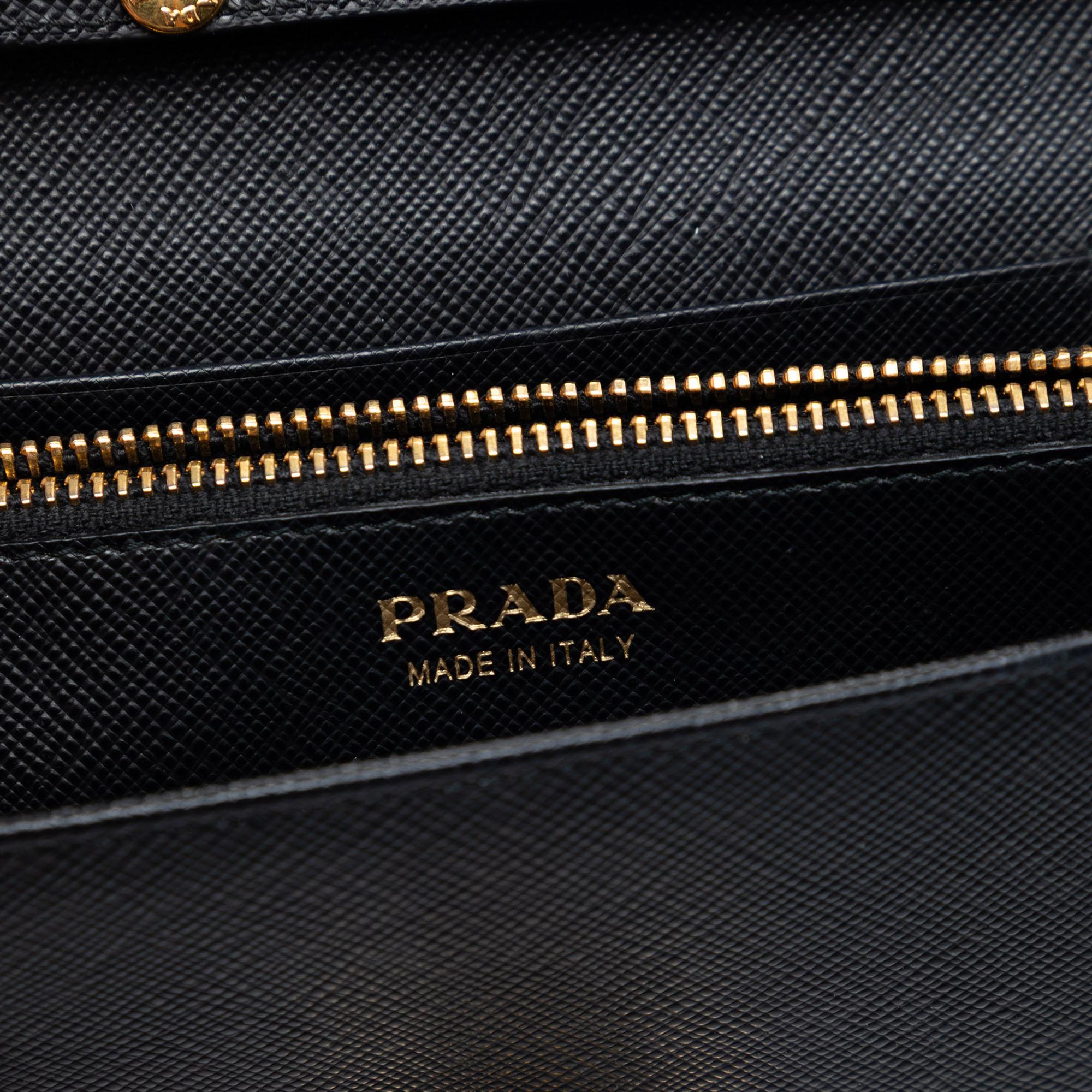 Prada Saffiano Arcade Wallet On Chain