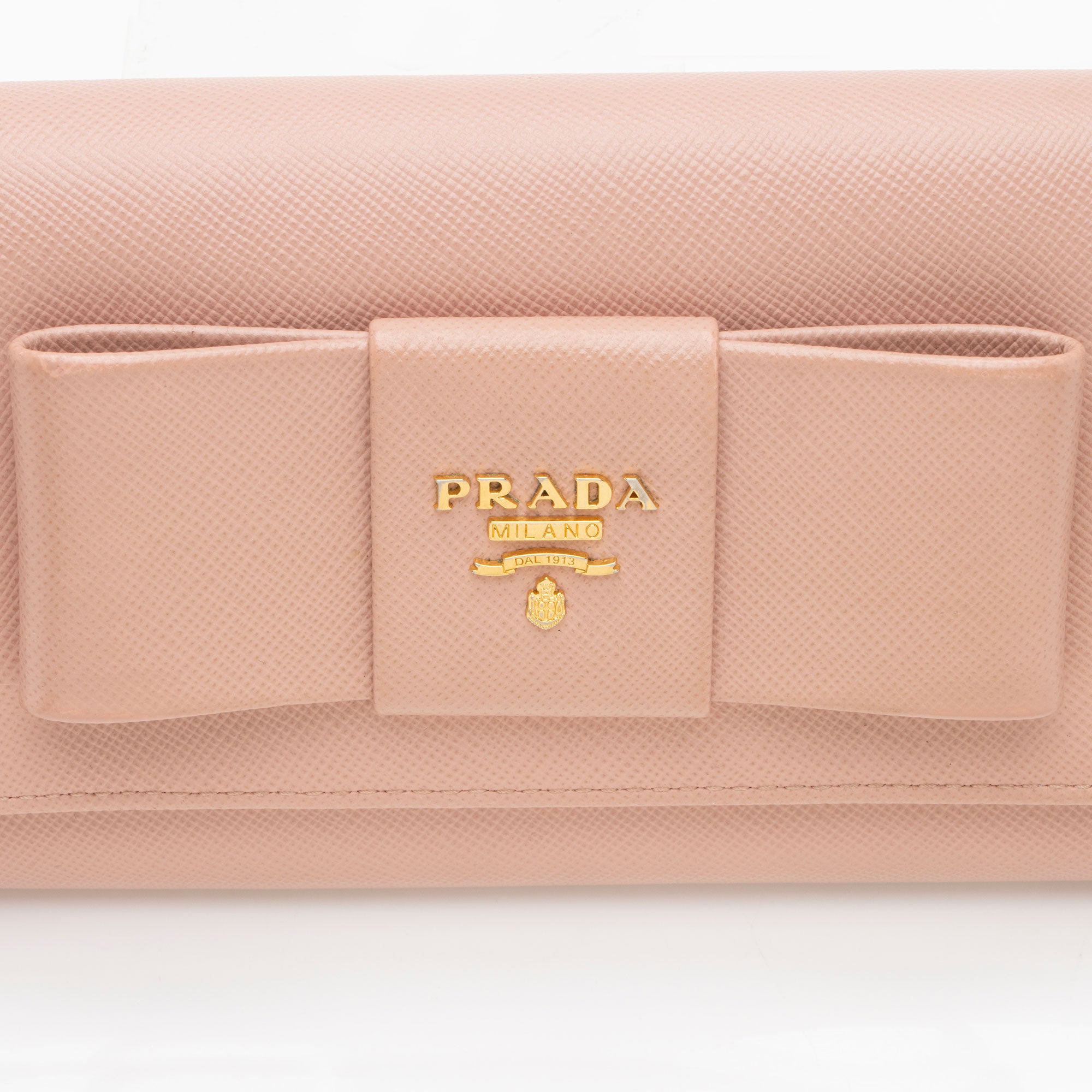 Prada Saffiano Bow Continental Wallet (SHF-qvljI5)