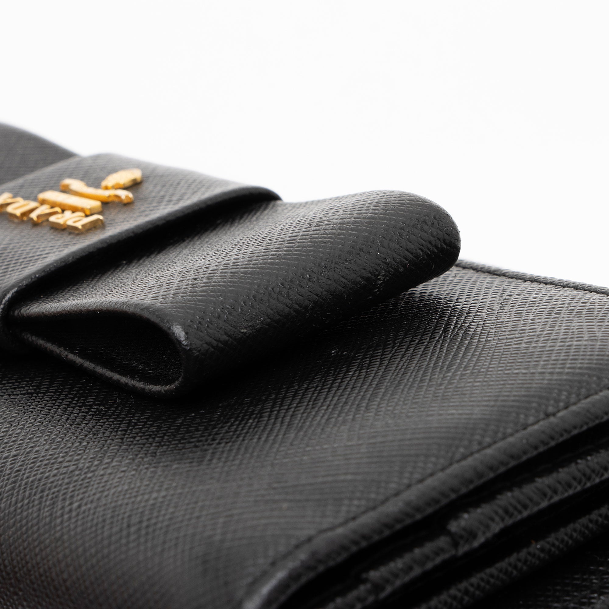Prada Saffiano Bow Continental Wallet
