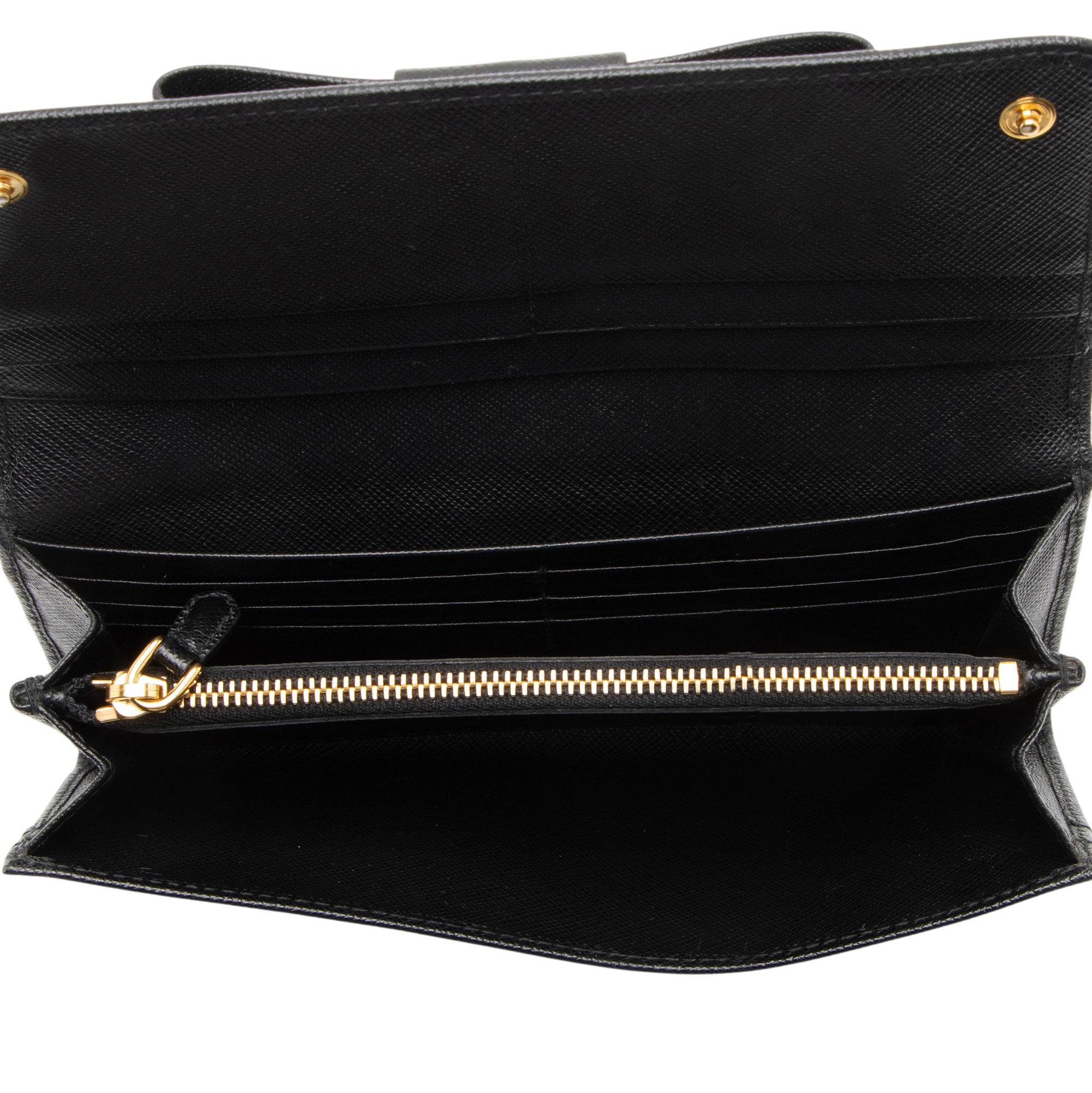 Prada Saffiano Bow Continental Wallet