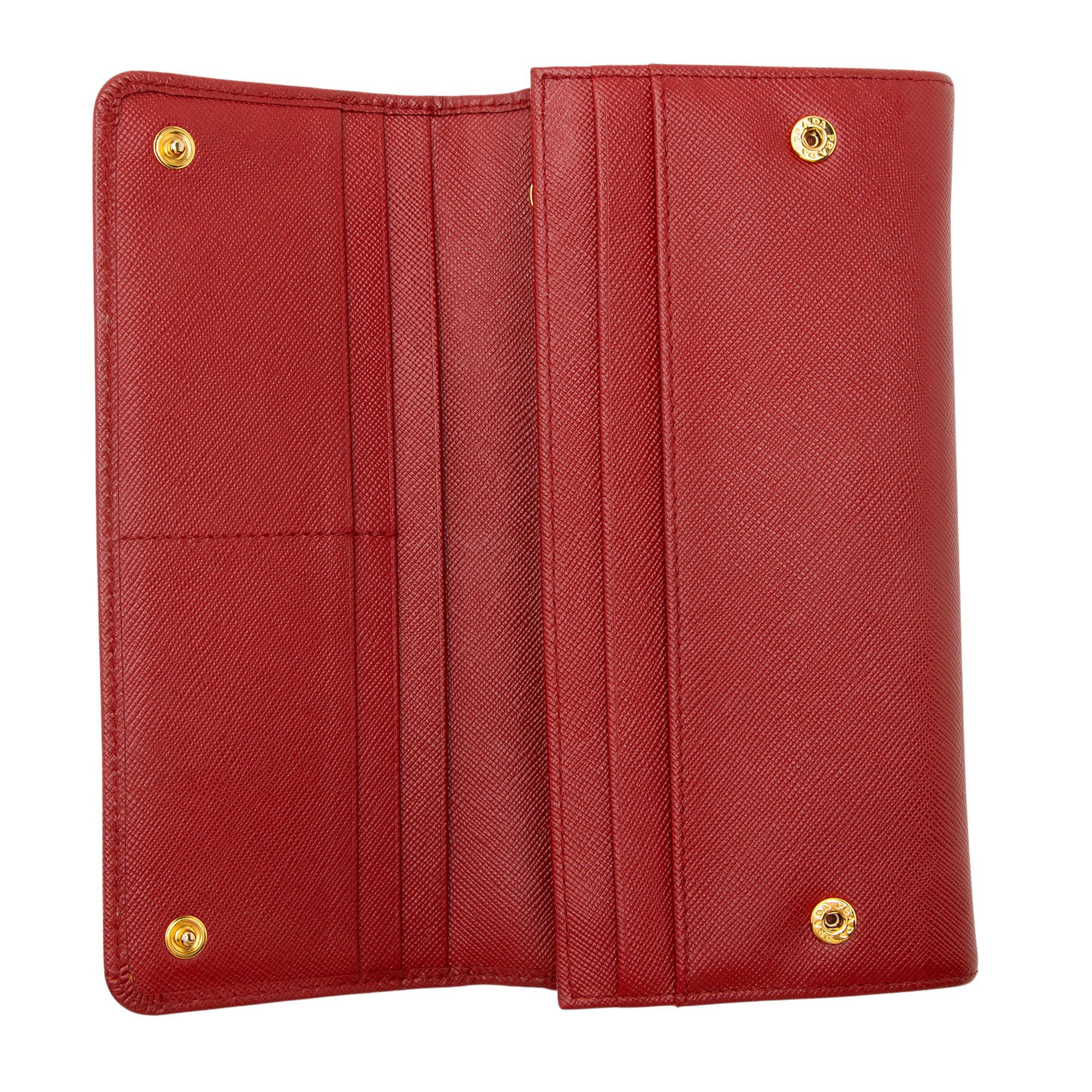 Prada Saffiano Bow Continental Wallet