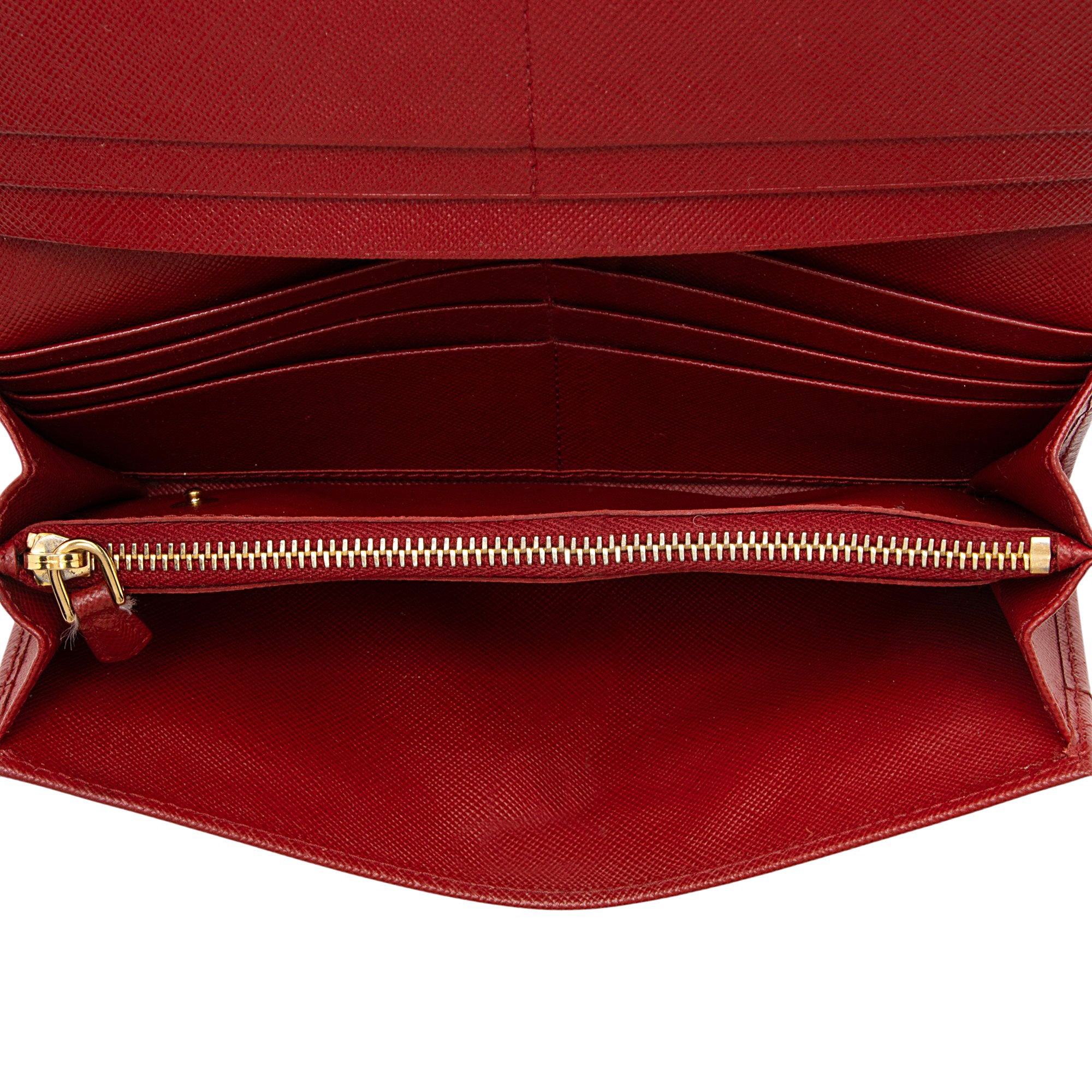 Prada Saffiano Bow Continental Wallet