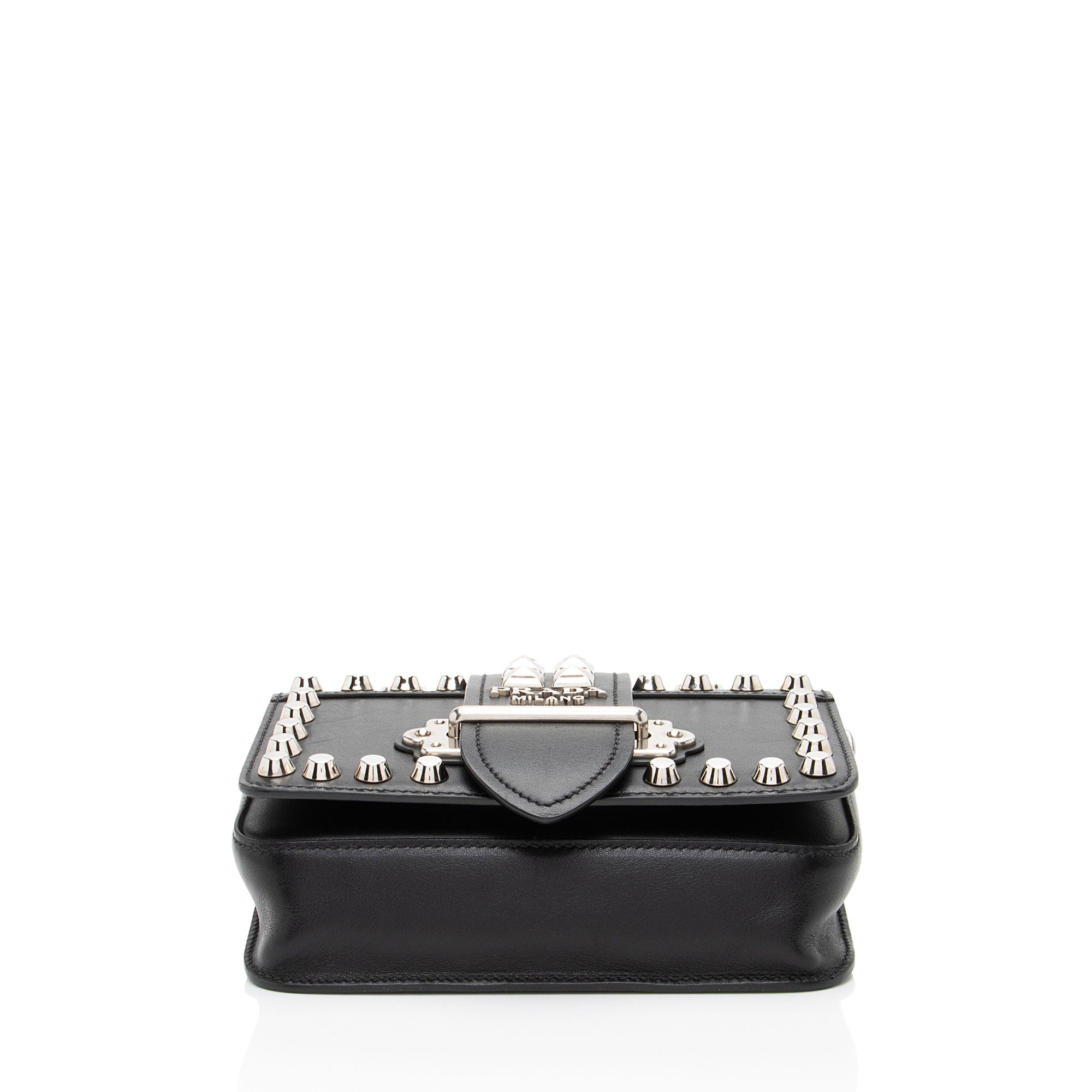 Prada Saffiano Calfskin Studded Cahier Belt Bag