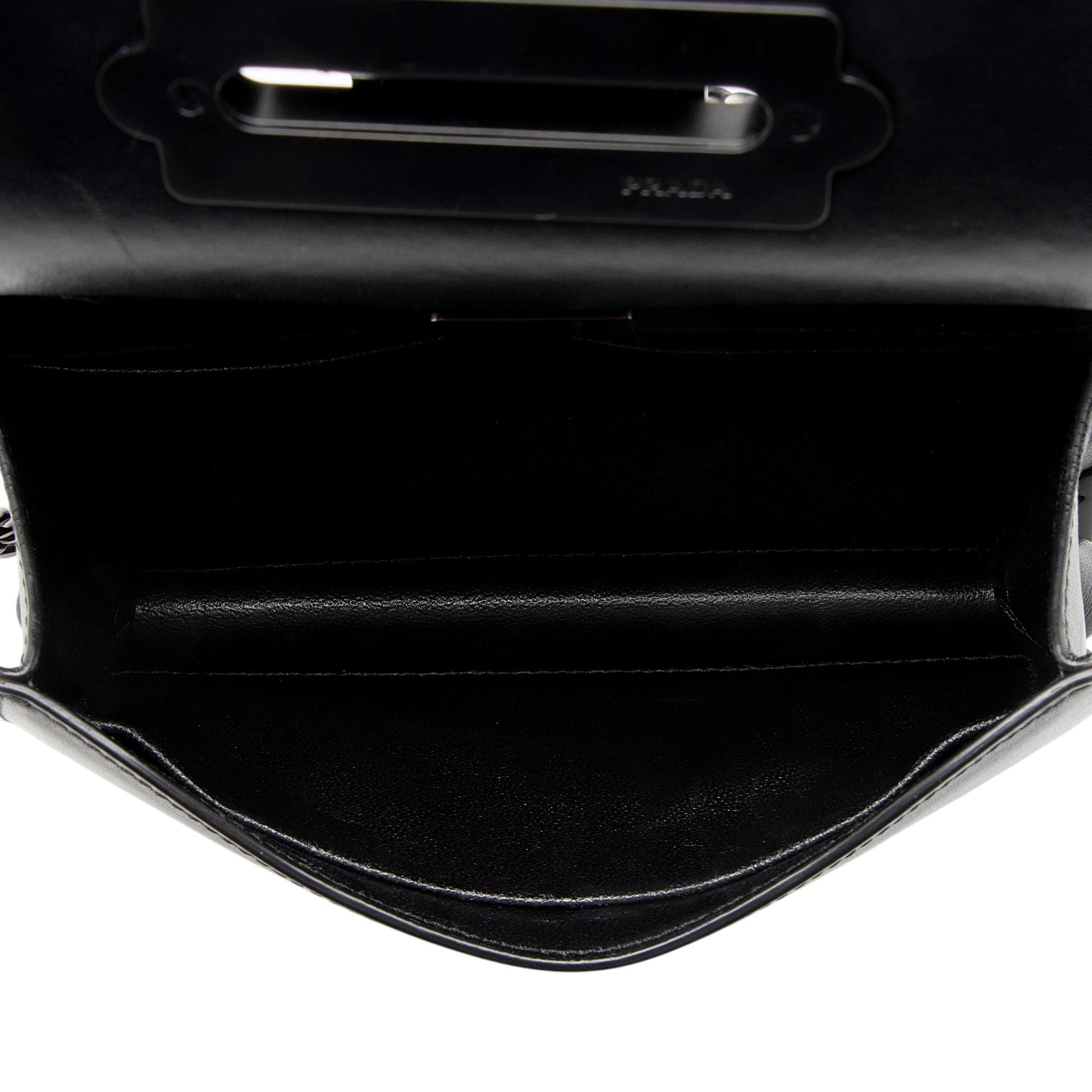 Prada Saffiano Calfskin Studded Cahier Crossbody