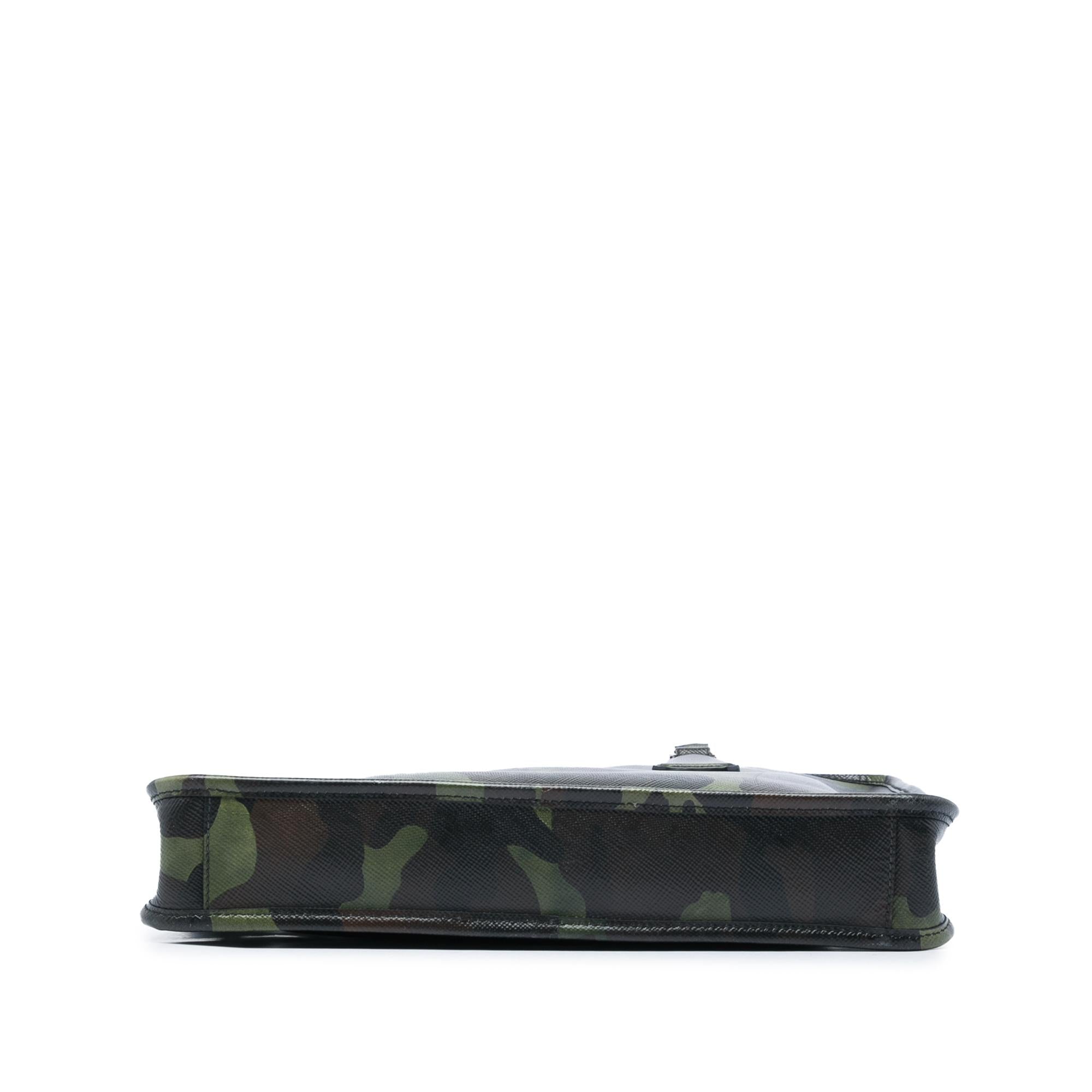 Prada Saffiano Camouflage Print Briefcase