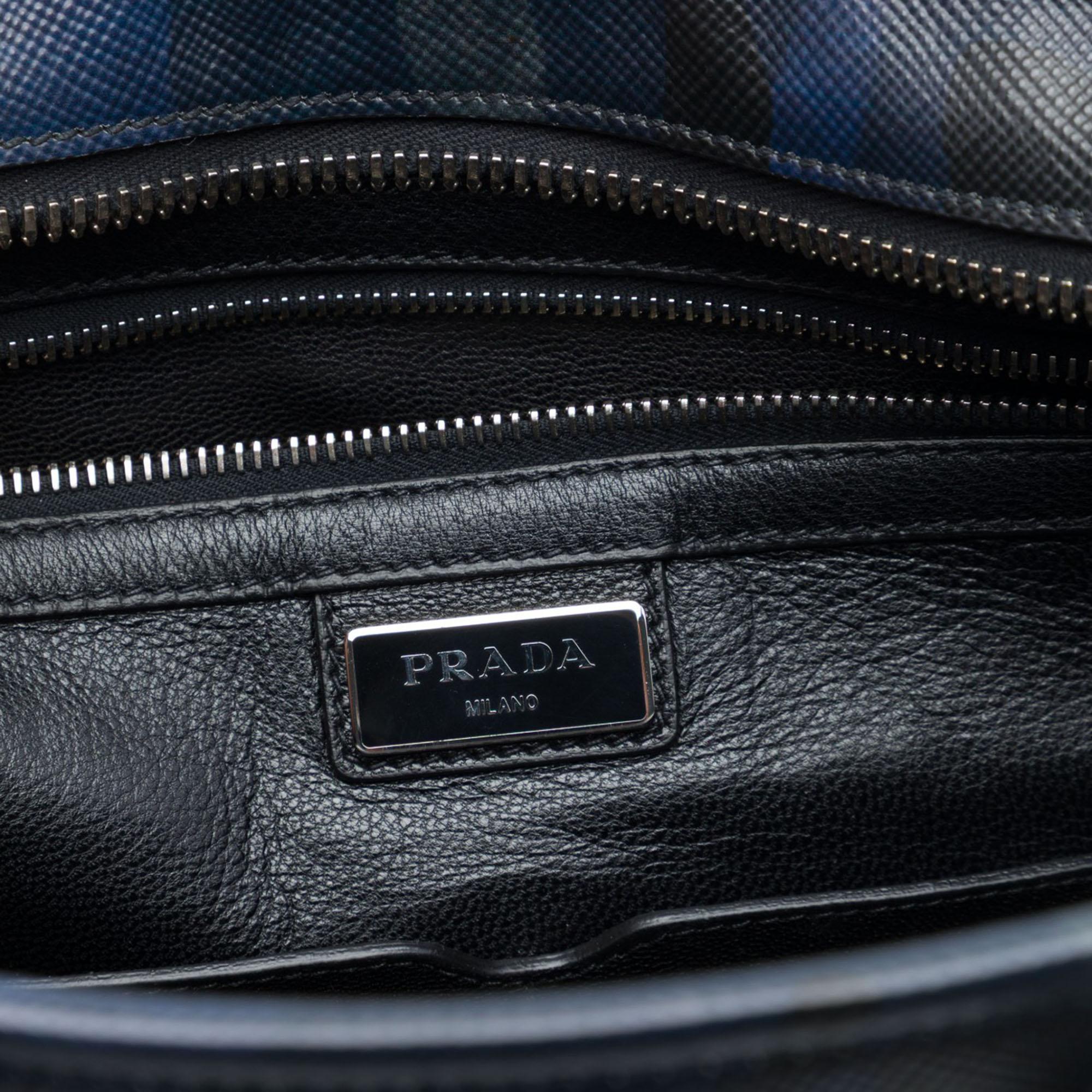Prada Saffiano Camouflage Print Briefcase