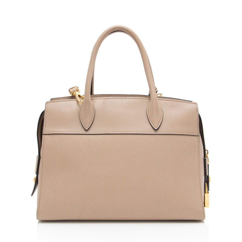 Prada Saffiano City Calf Esplanade Medium Tote (SHF-1eJe1G)