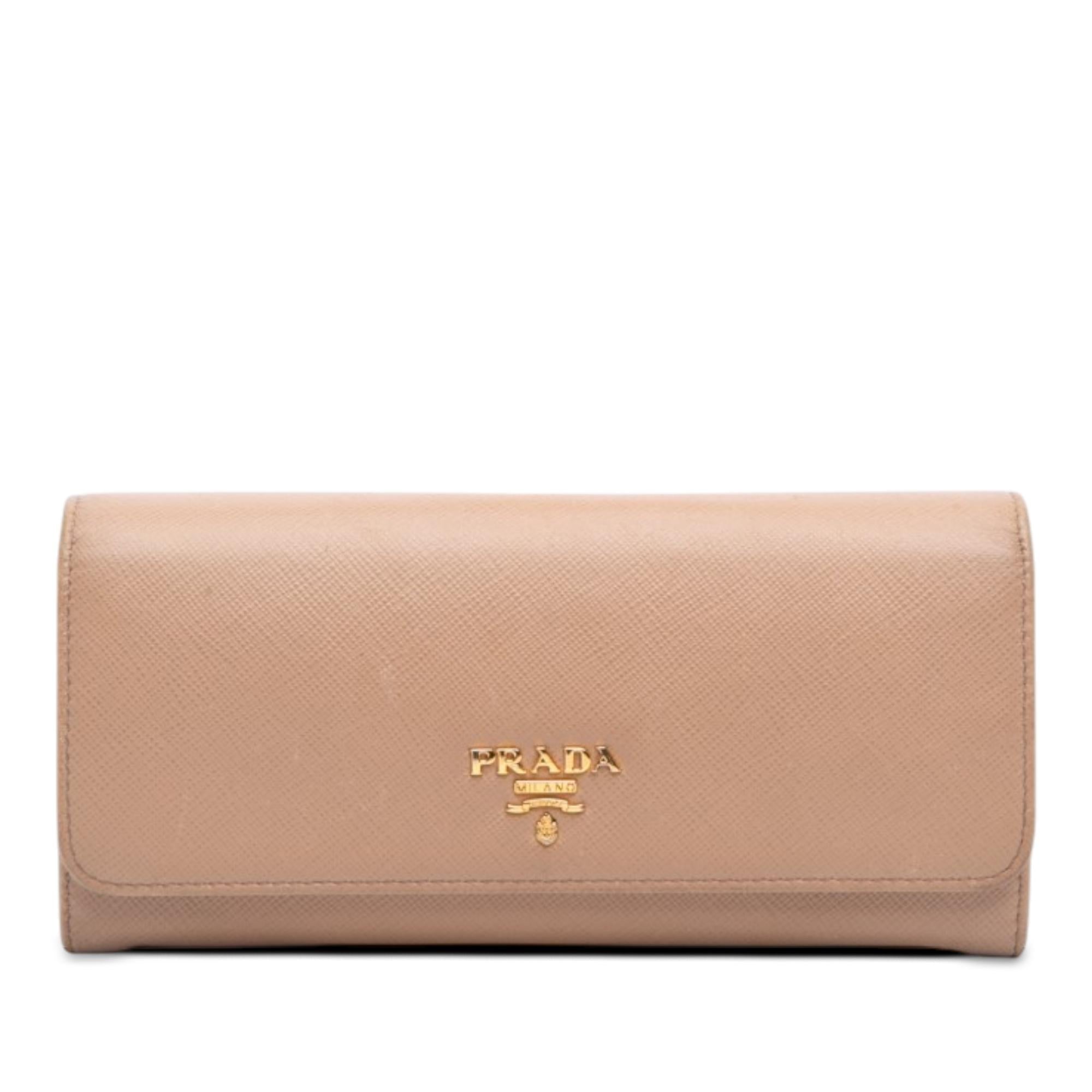 Prada Saffiano Continental Flap Wallet