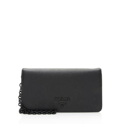 Prada Wallet On Chain in Black