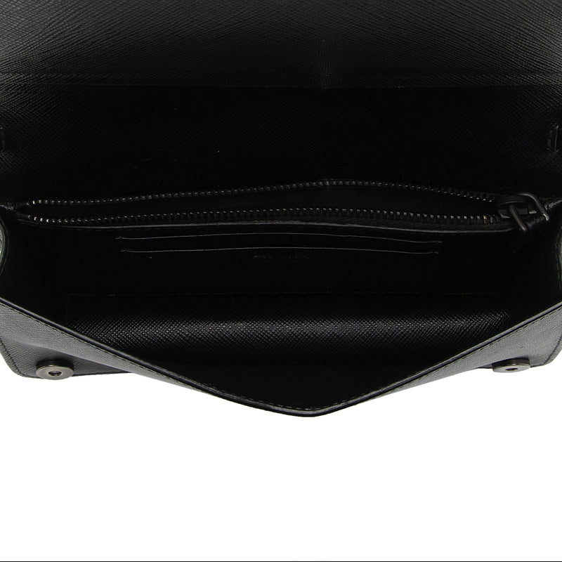 Prada Saffiano Continental Wallet on Chain Bag (SHF-kBg0Ps) – LuxeDH