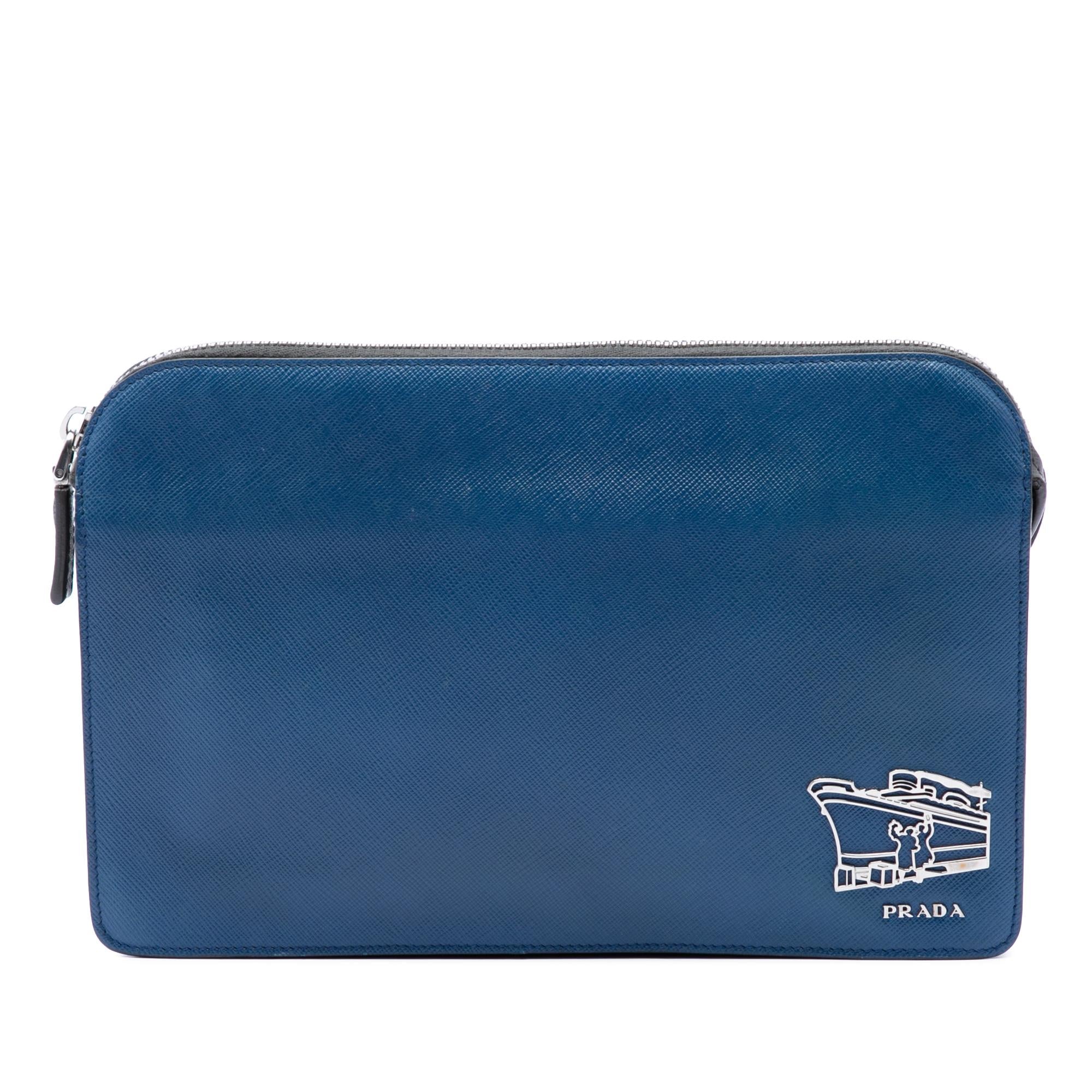 Prada Saffiano Cruise Ship Voyage Clutch