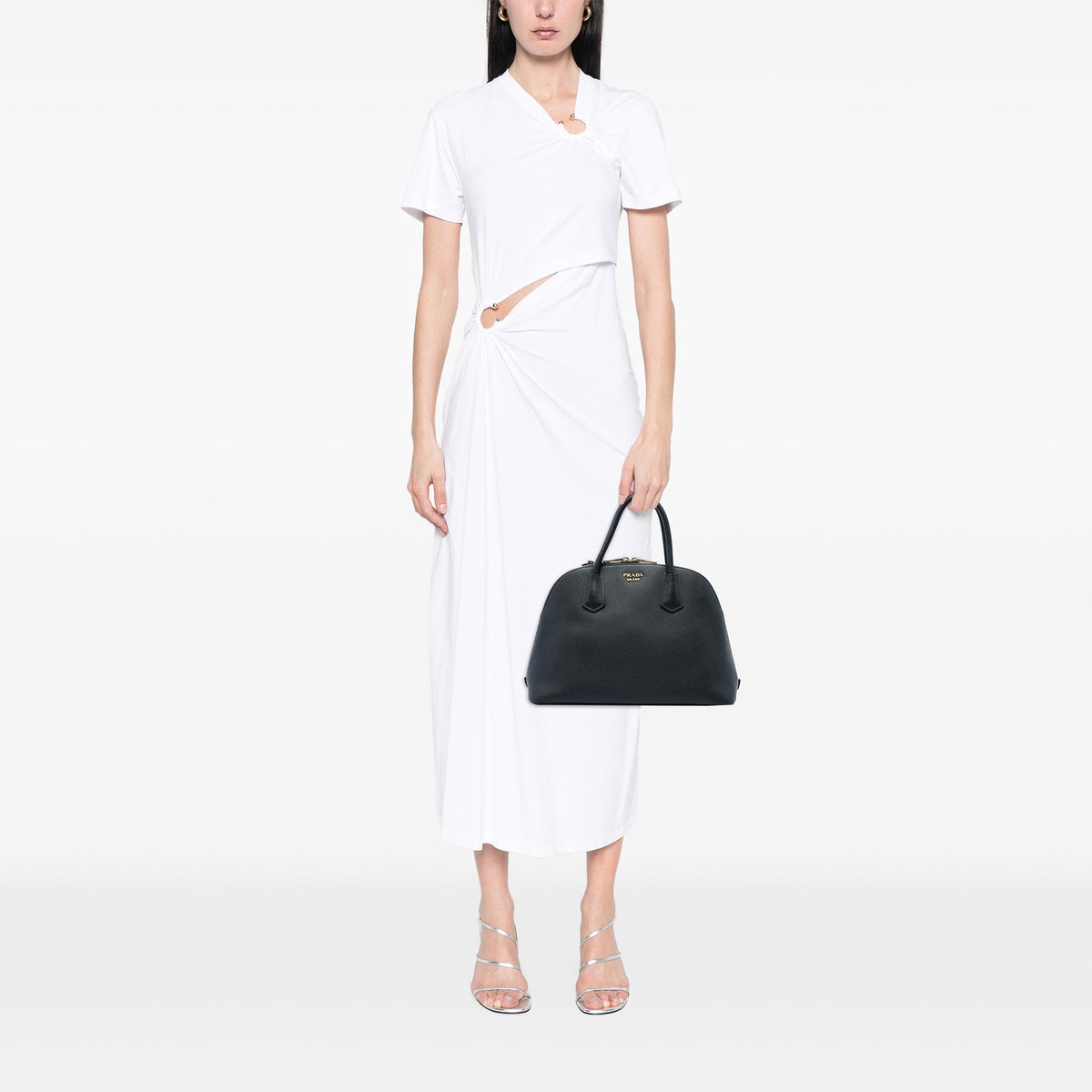 Prada Saffiano Cuir Dome Handbag