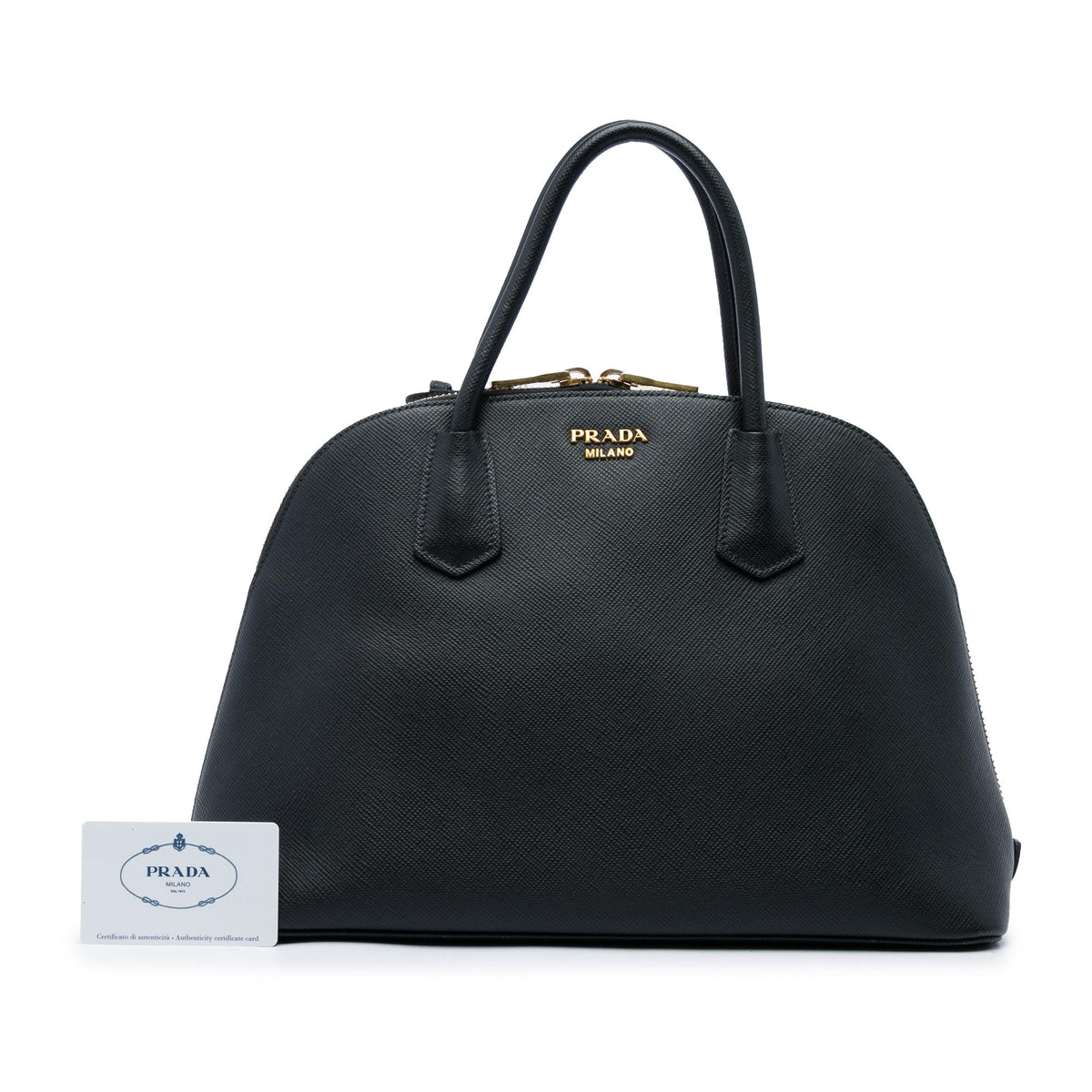 Prada Saffiano Cuir Dome Handbag