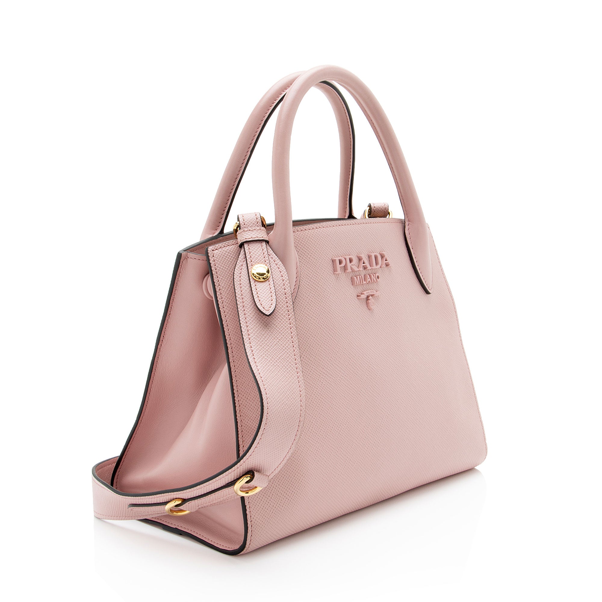Prada Saffiano Cuir Leather Monochrome Small Tote