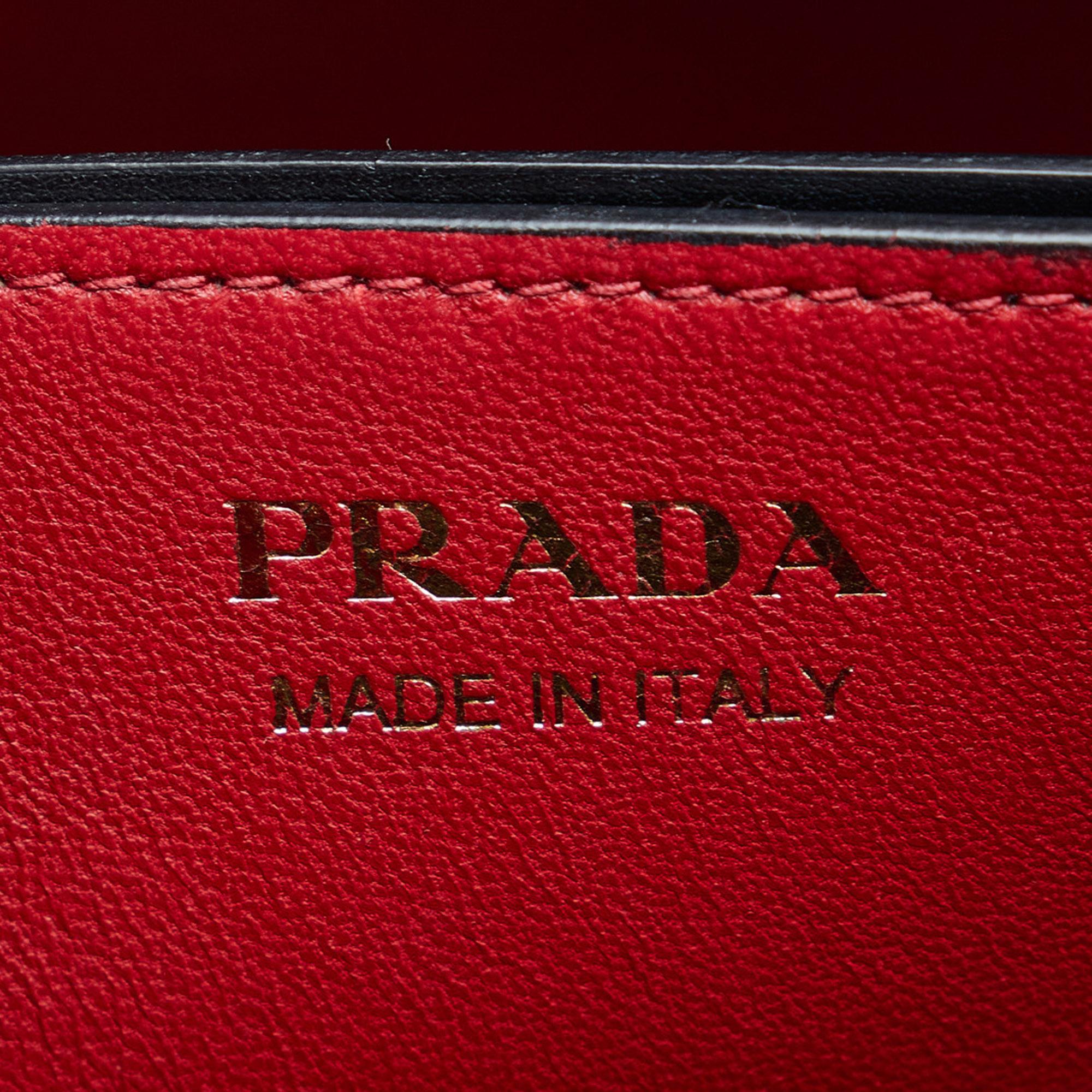 Prada Saffiano Cuir Panier Double Leather Satchel (SHG-2xo4Ko)
