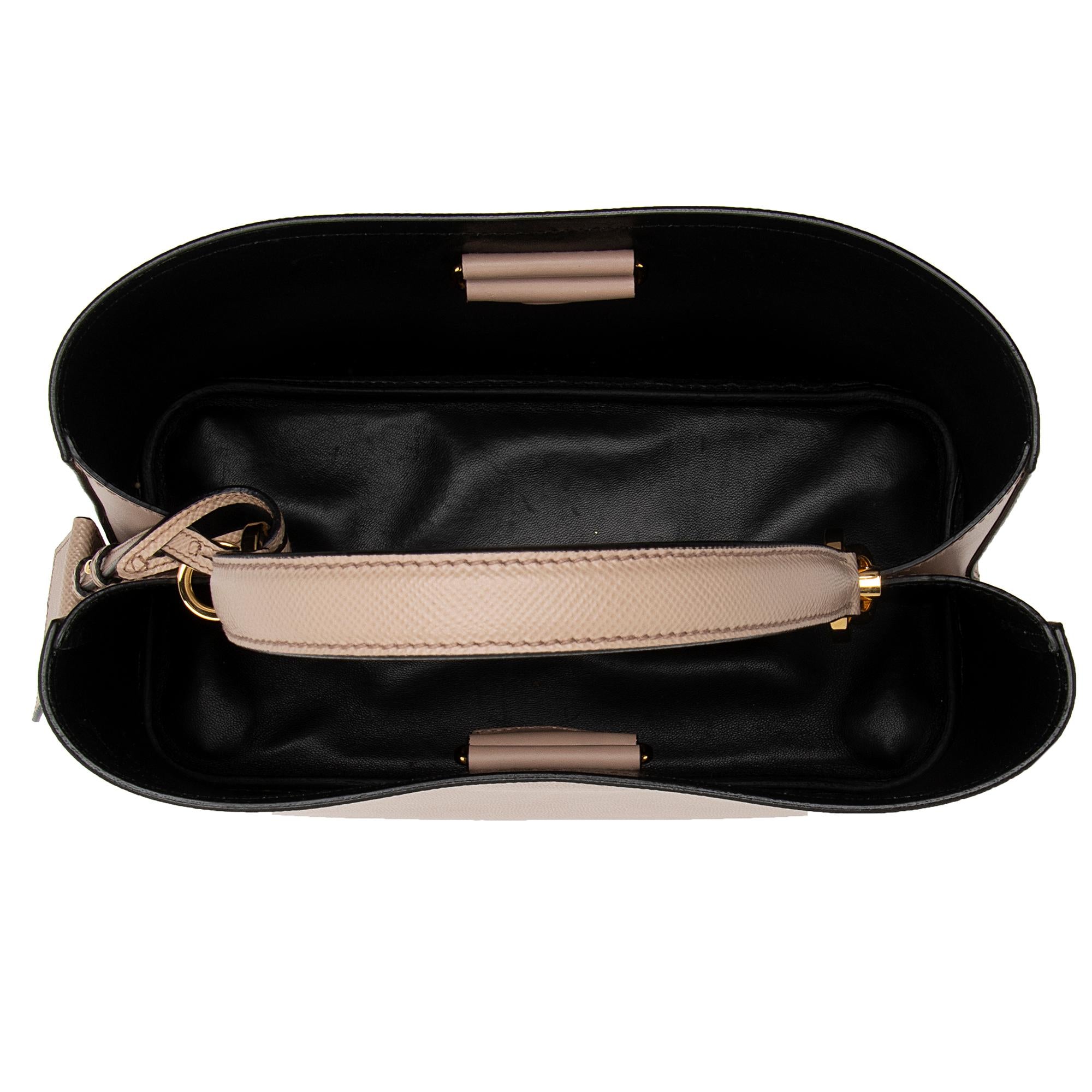 Prada Saffiano Cuir Panier Medium Bucket Bag (SHF-zU2Zyh)