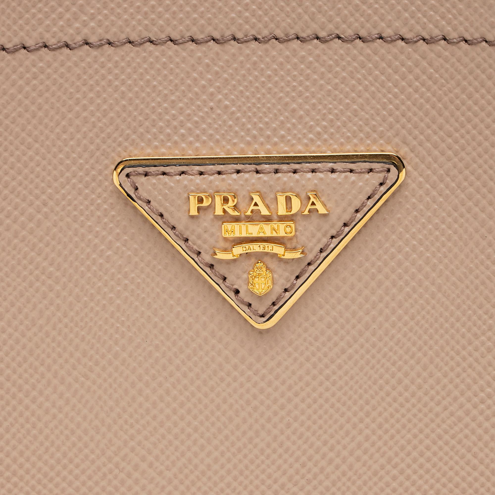 Prada Saffiano Cuir Panier Medium Bucket Bag (SHF-zU2Zyh)