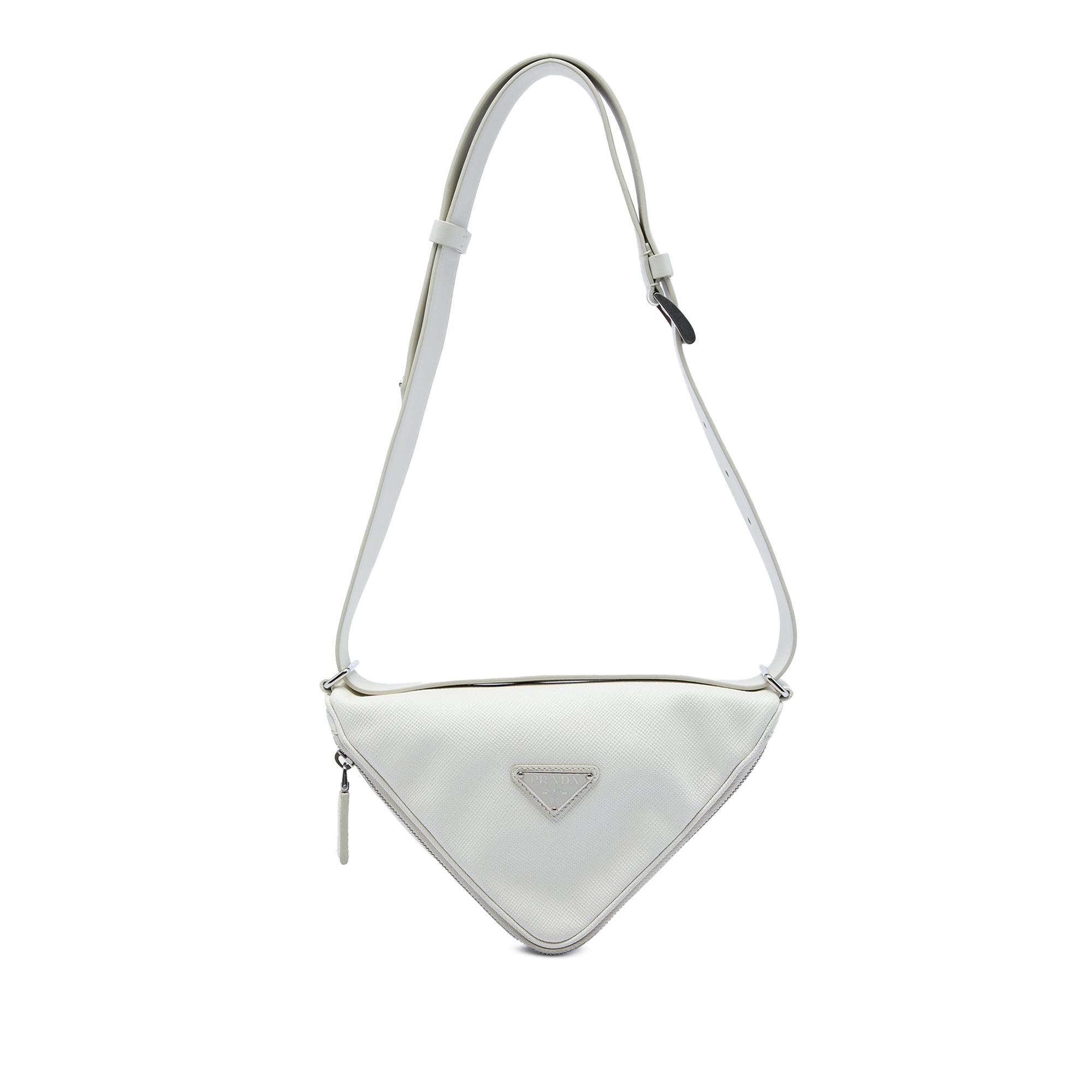 Prada Saffiano Cuir Triangle Convertible Shoulder Bag