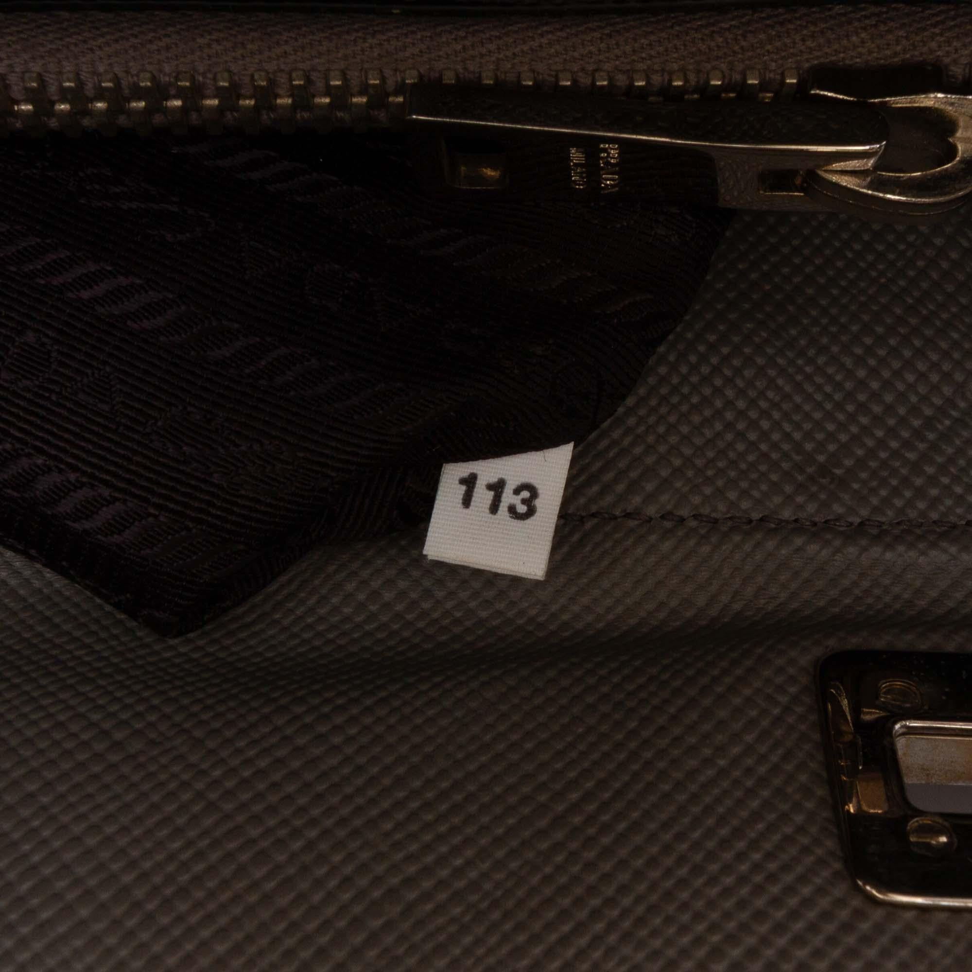 Prada Saffiano Cuir Turnlock Twin Satchel