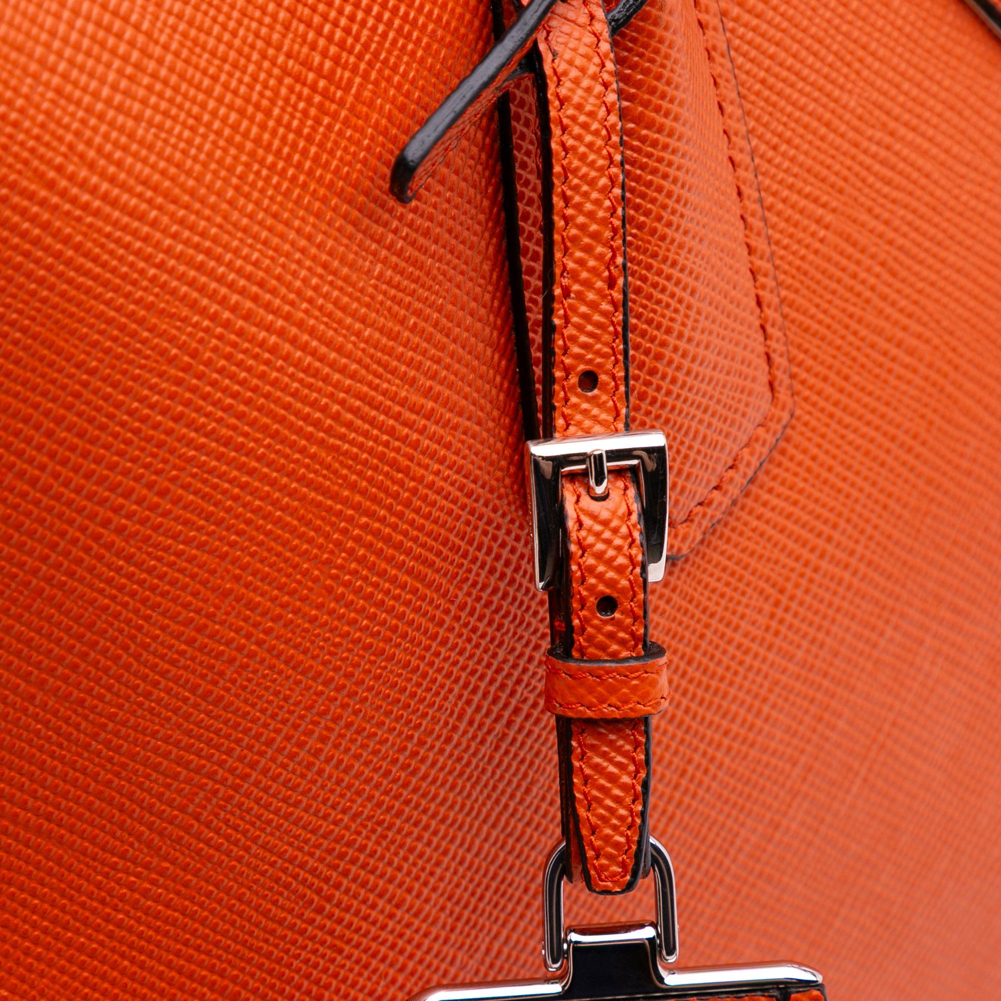 Prada Saffiano Cuir Turnlock Twin Satchel