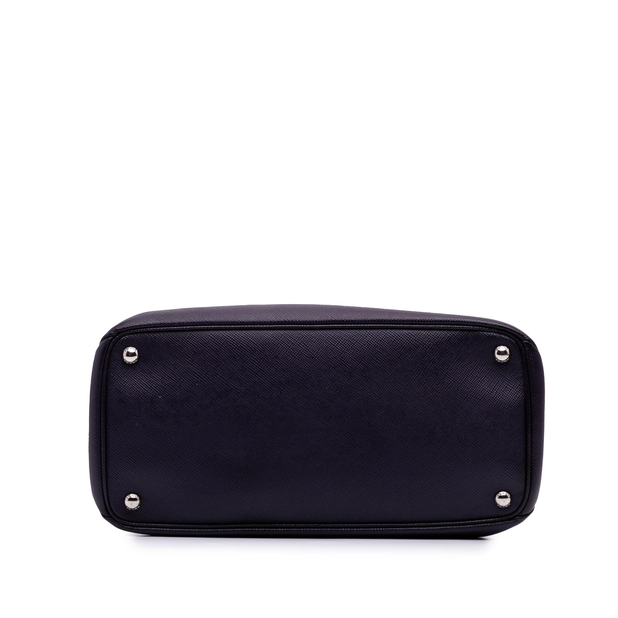 Prada Saffiano Cuir Turnlock Twin Satchel