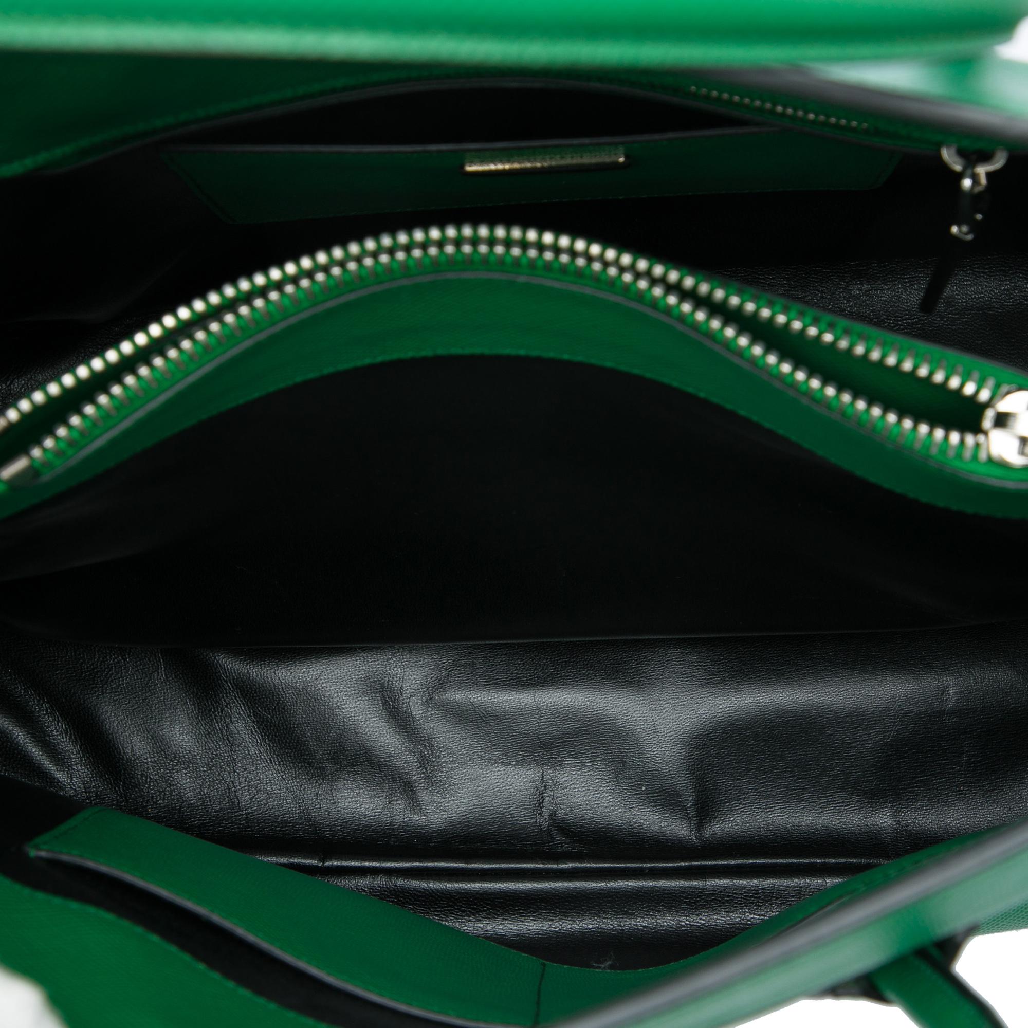 Prada Saffiano Cuir Turnlock Twin Satchel