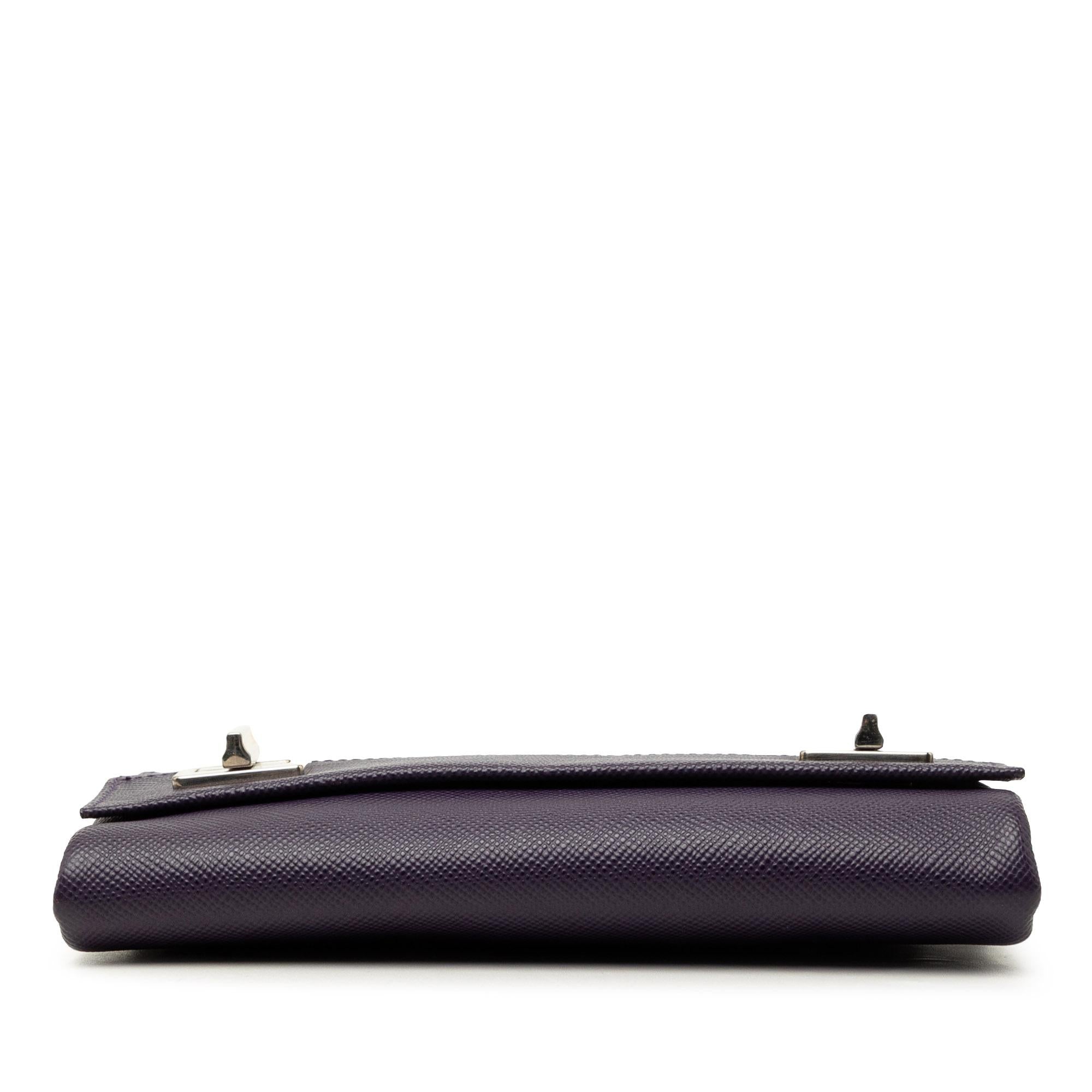 Prada Saffiano Cuir Twist Lock Chain Flap