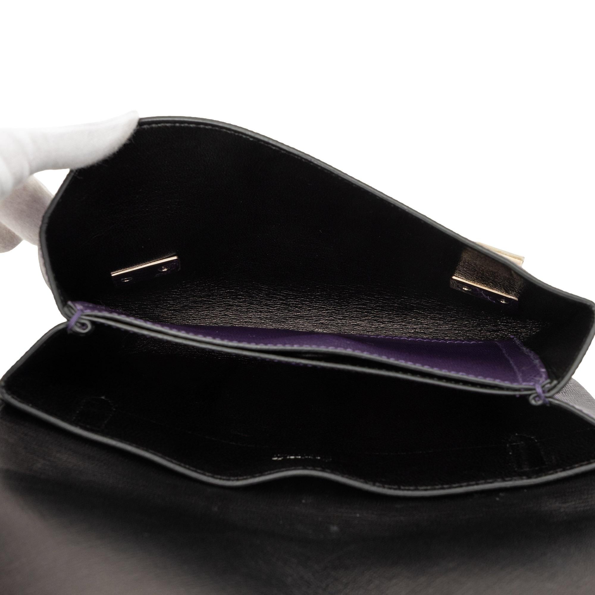 Prada Saffiano Cuir Twist Lock Chain Flap