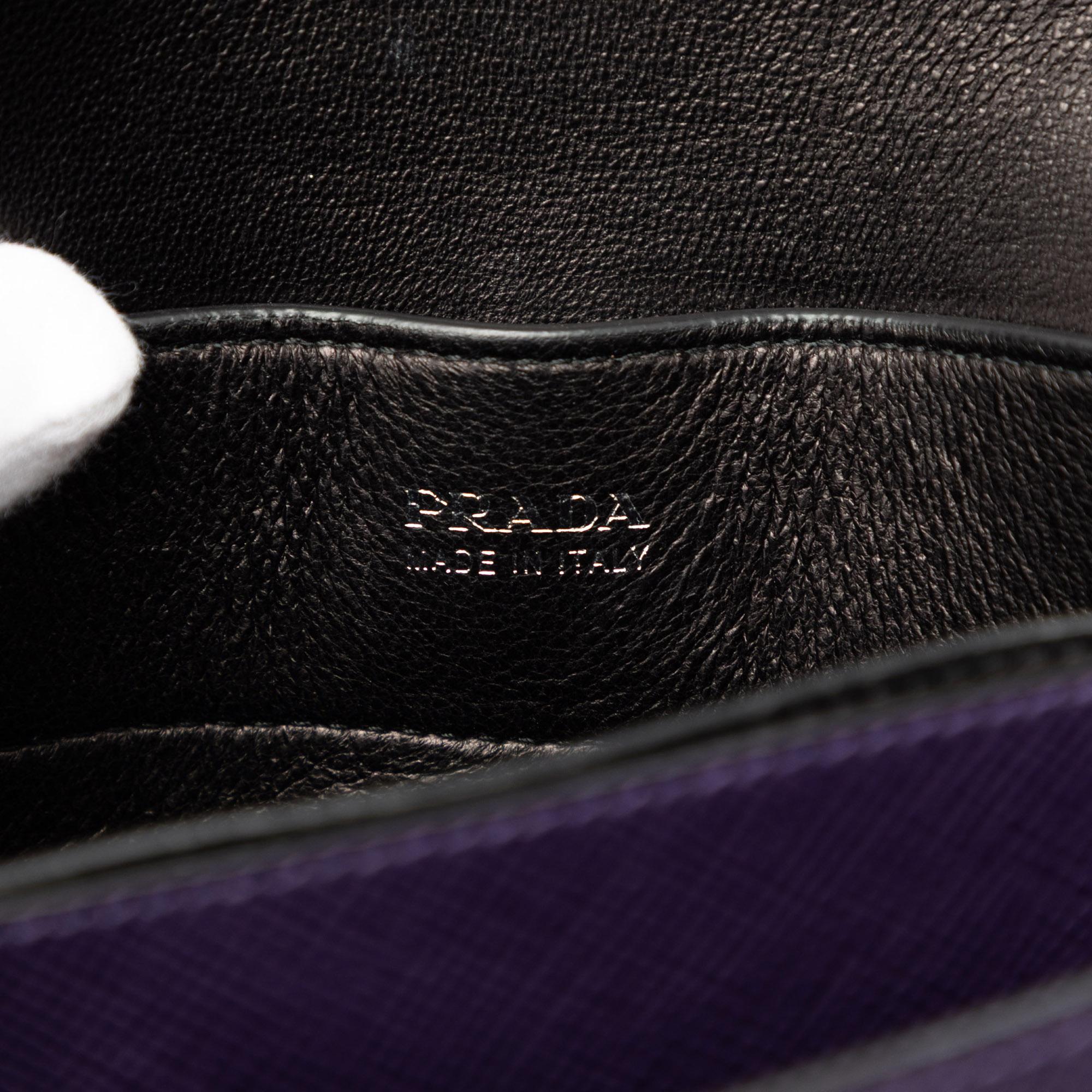 Prada Saffiano Cuir Twist Lock Chain Flap