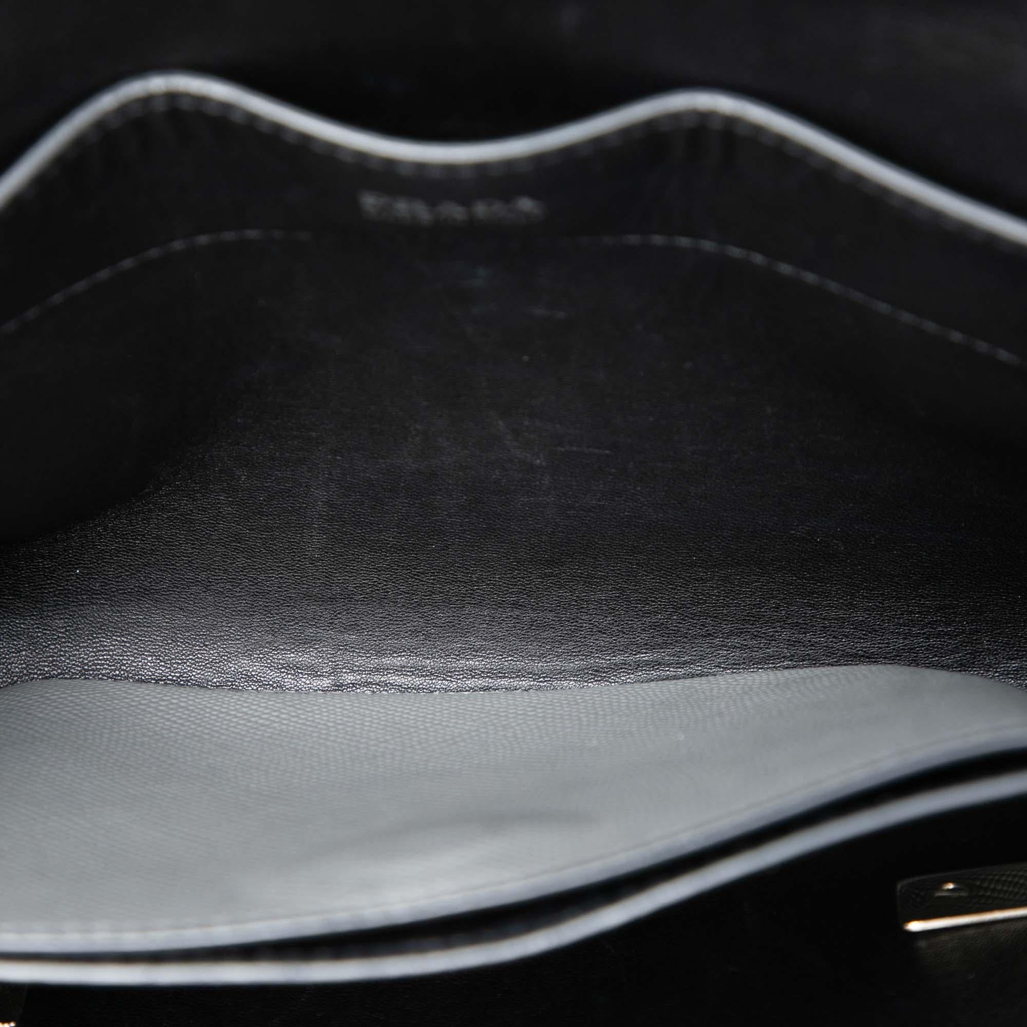Prada Saffiano Cuir Twist Lock Chain Flap